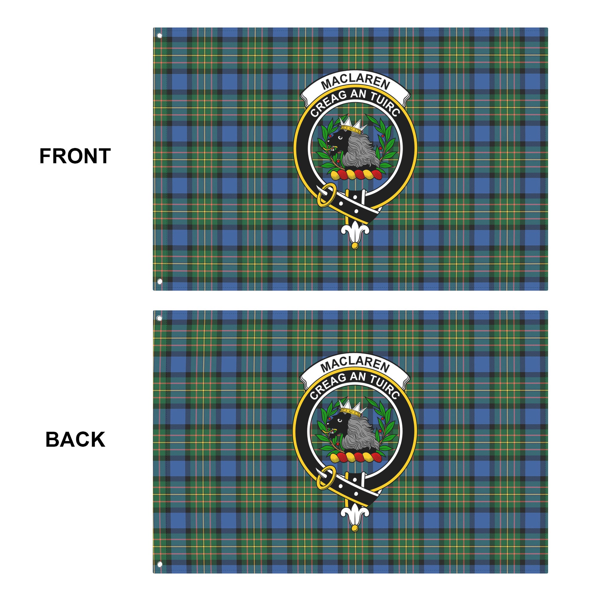 MacLaren Ancient Tartan Crest House Flag
