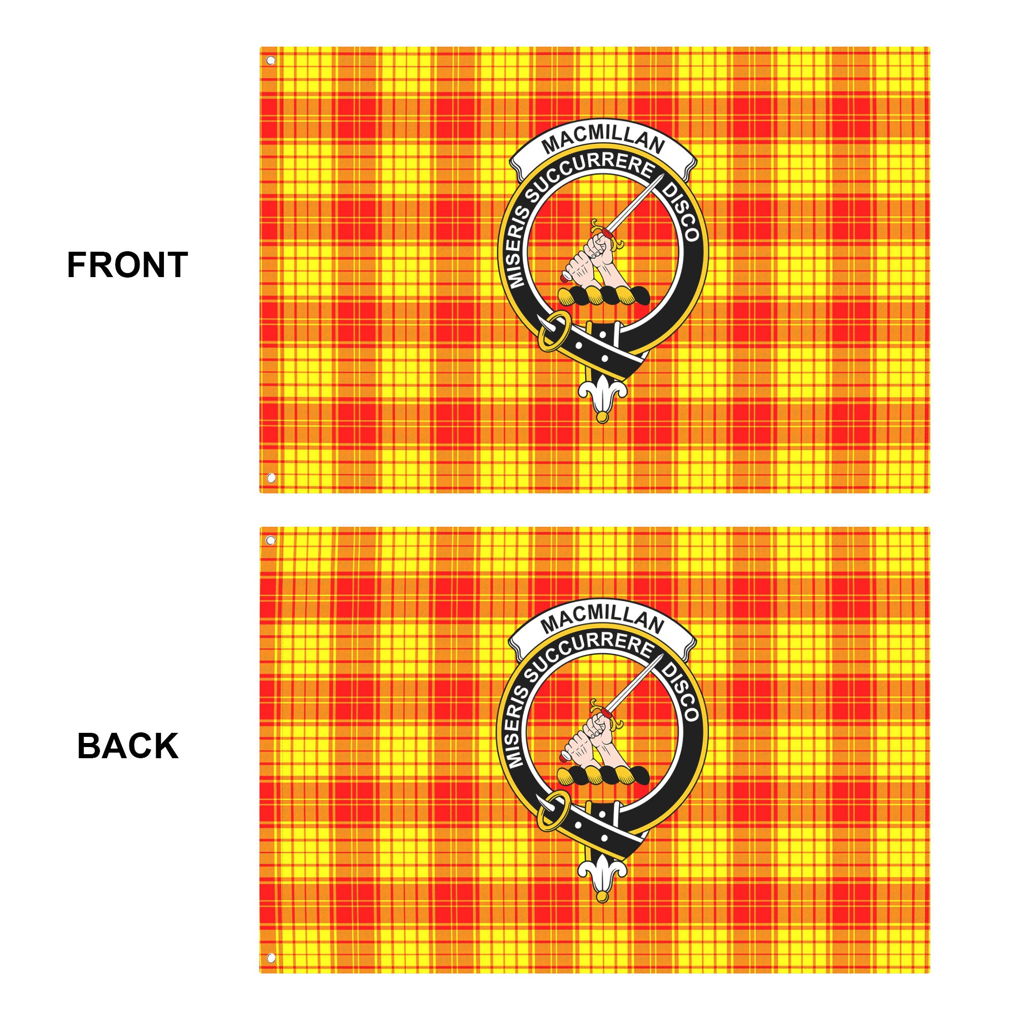 MacMillan Clan Tartan Crest House Flag