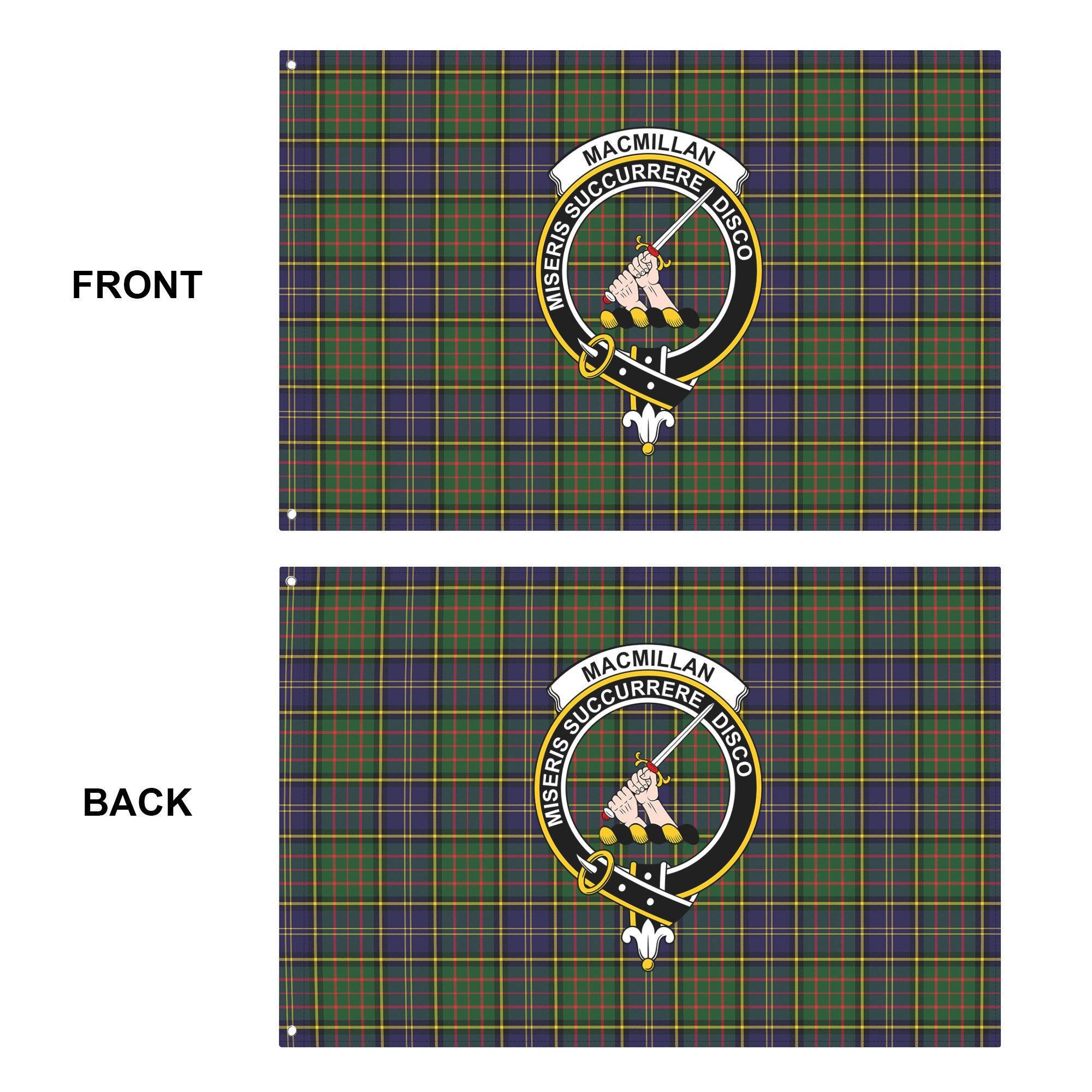 MacMillan Hunting Modern Tartan Crest House Flag