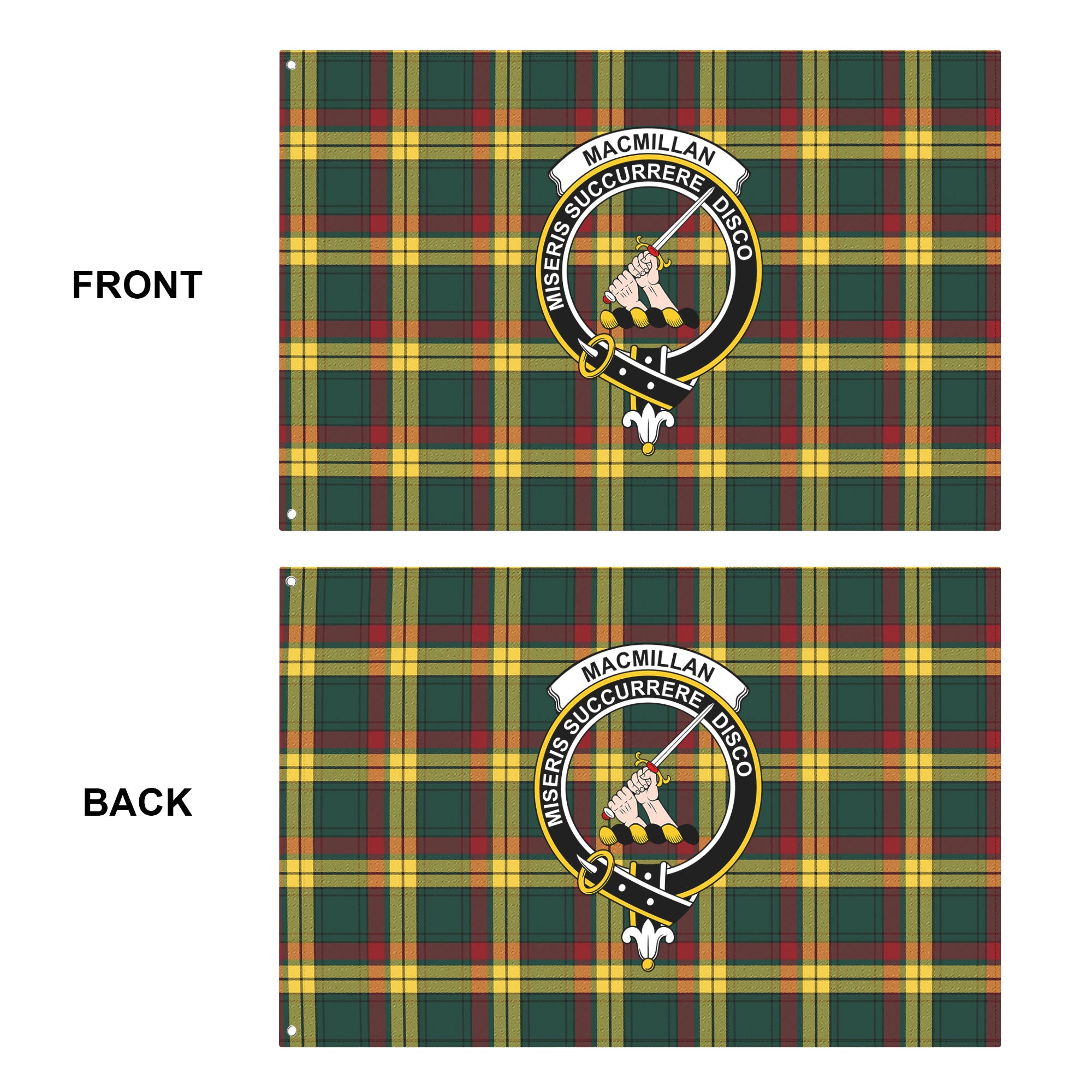 MacMillan Old Modern Tartan Crest House Flag