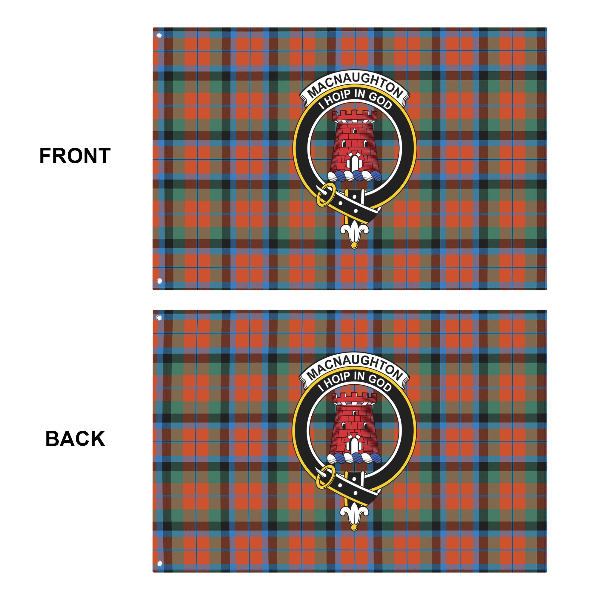 MacNaughton Ancient Tartan Crest House Flag