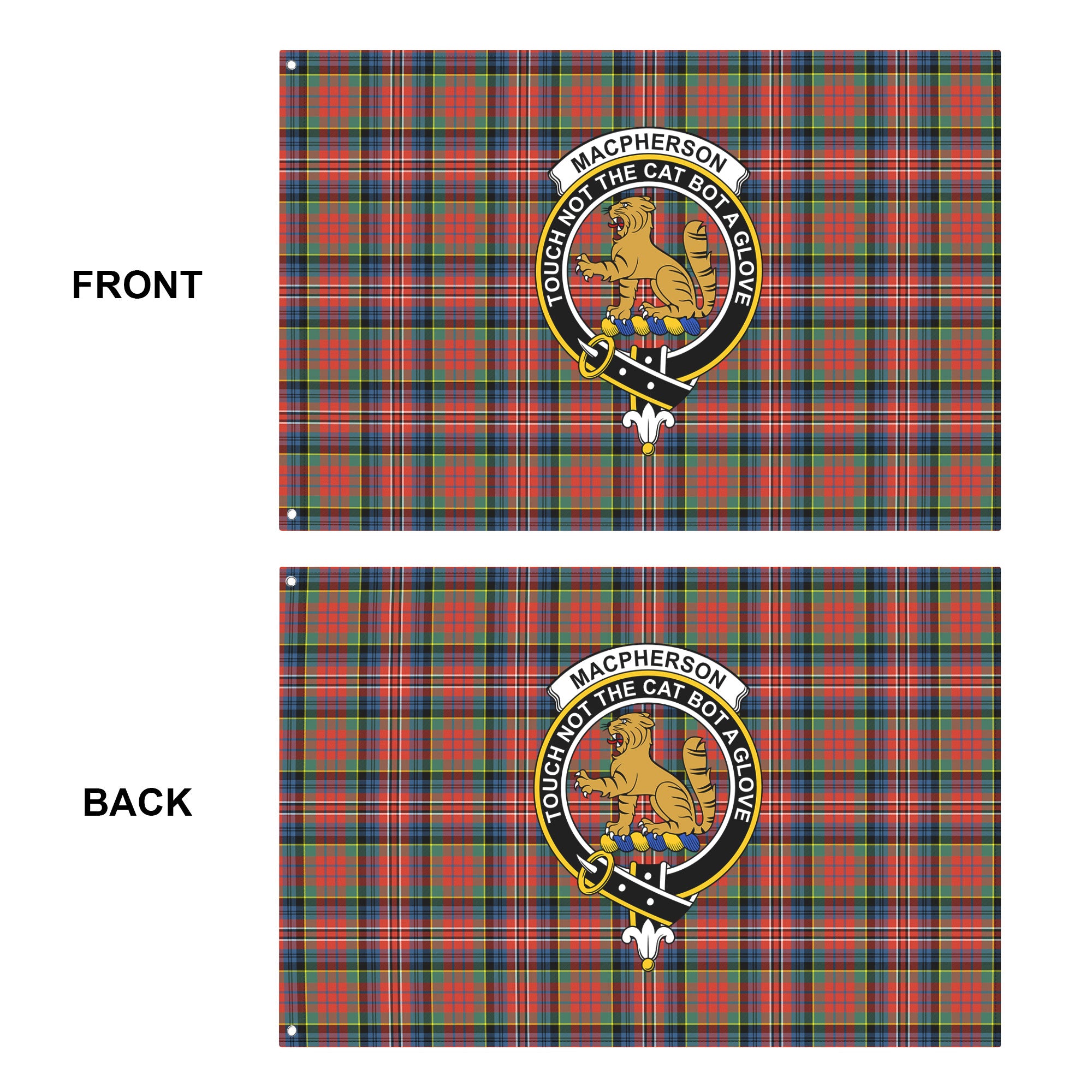 MacPherson Ancient Tartan Crest House Flag