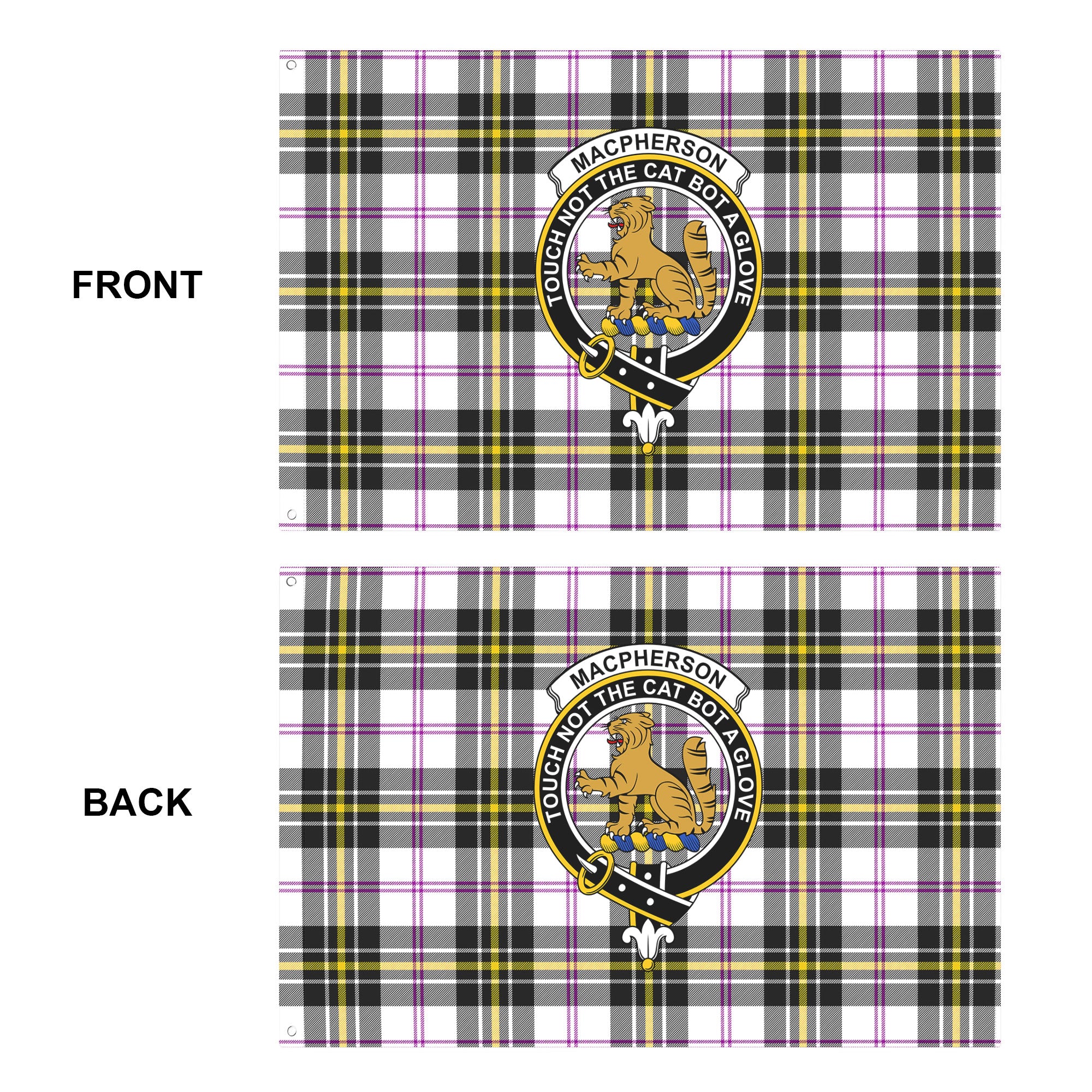 MacPherson Dress Modern Tartan Crest House Flag