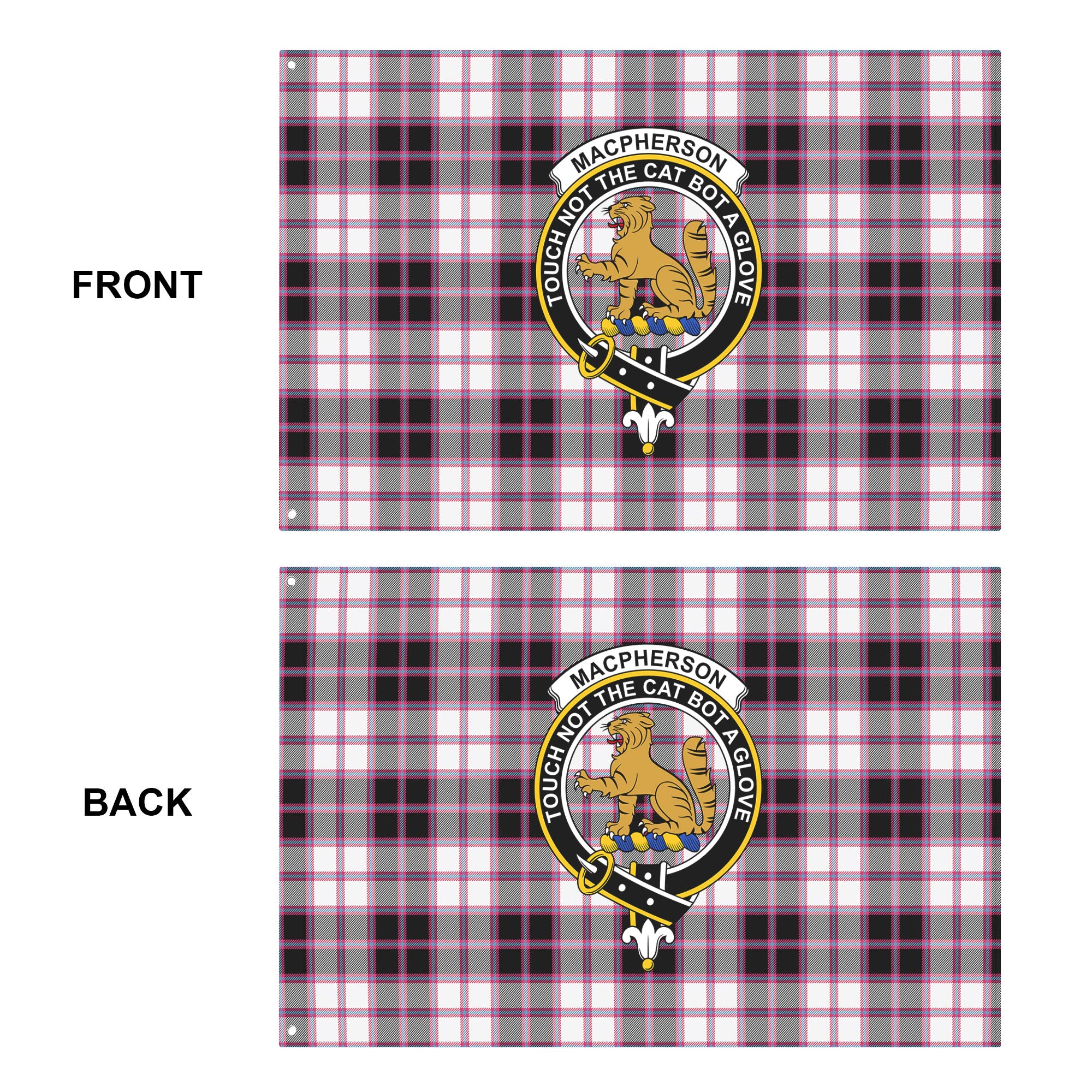 MacPherson Hunting Modern Tartan Crest House Flag