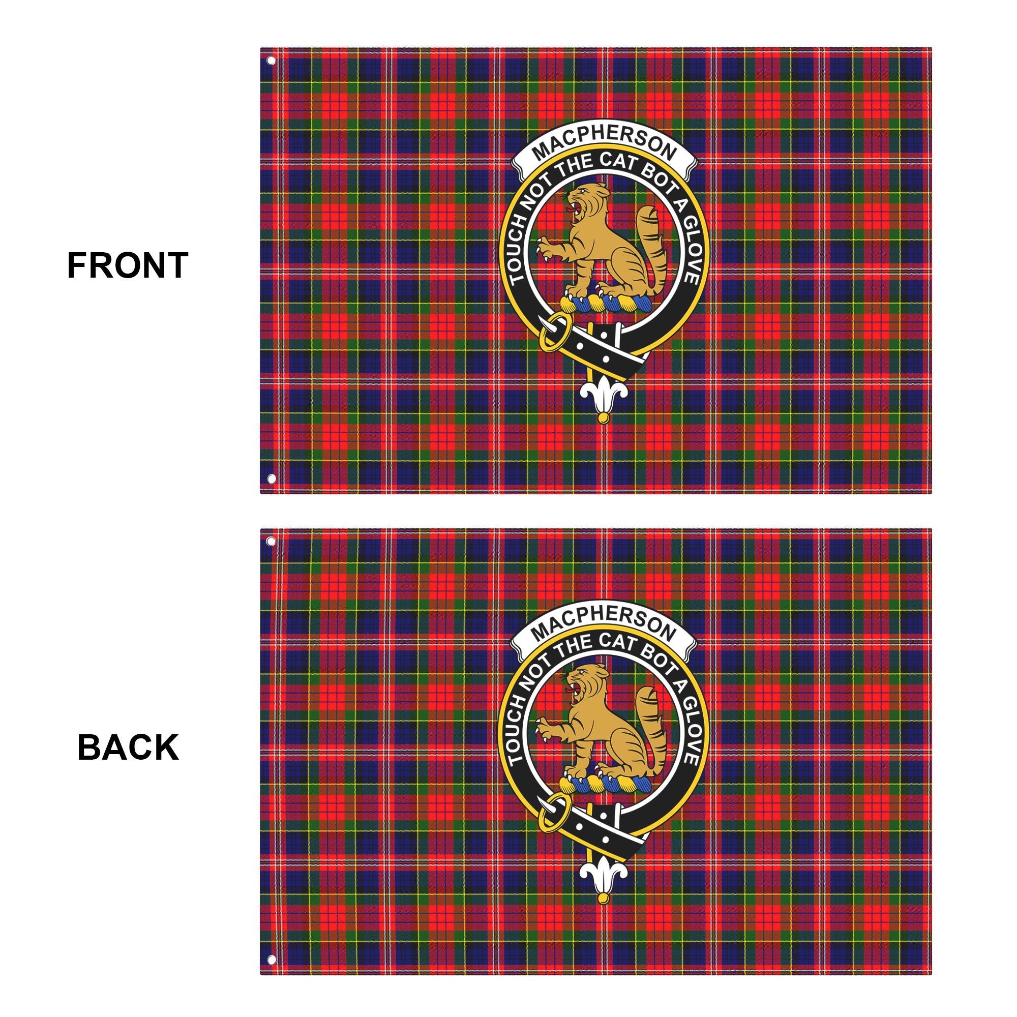 MacPherson Modern Tartan Crest House Flag