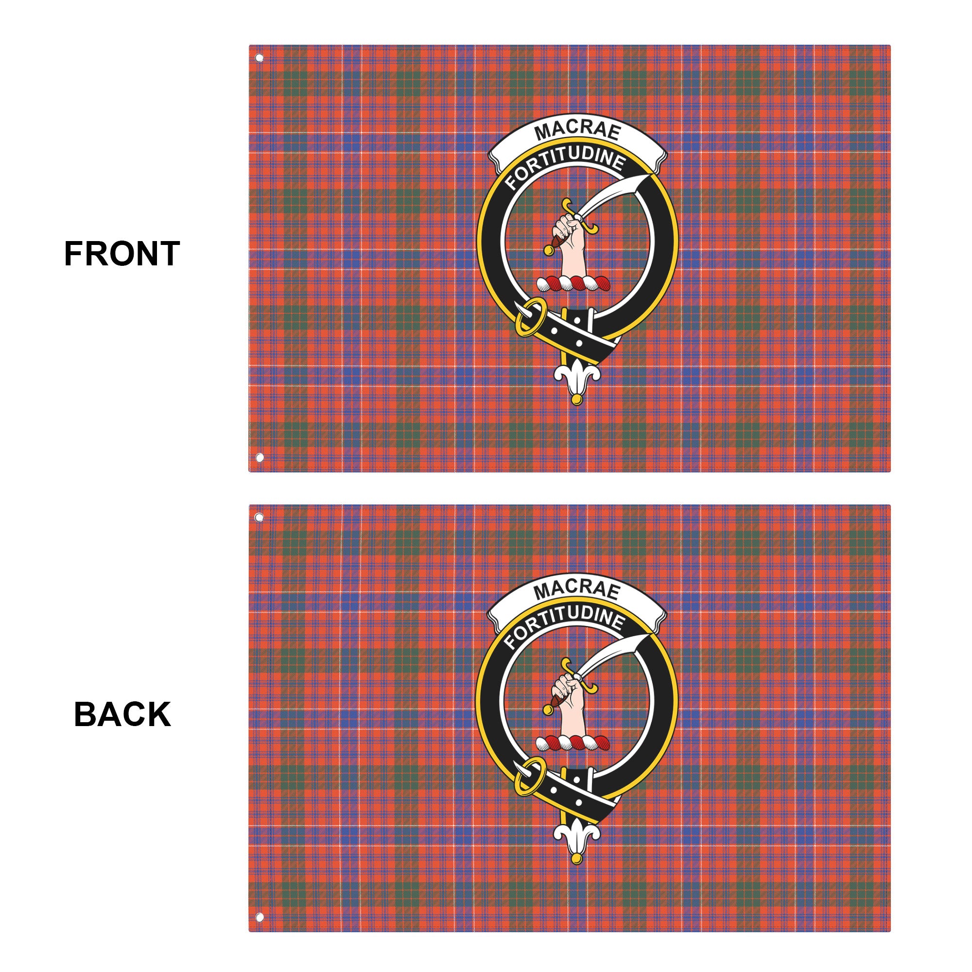 MacRae Ancient Tartan Crest House Flag
