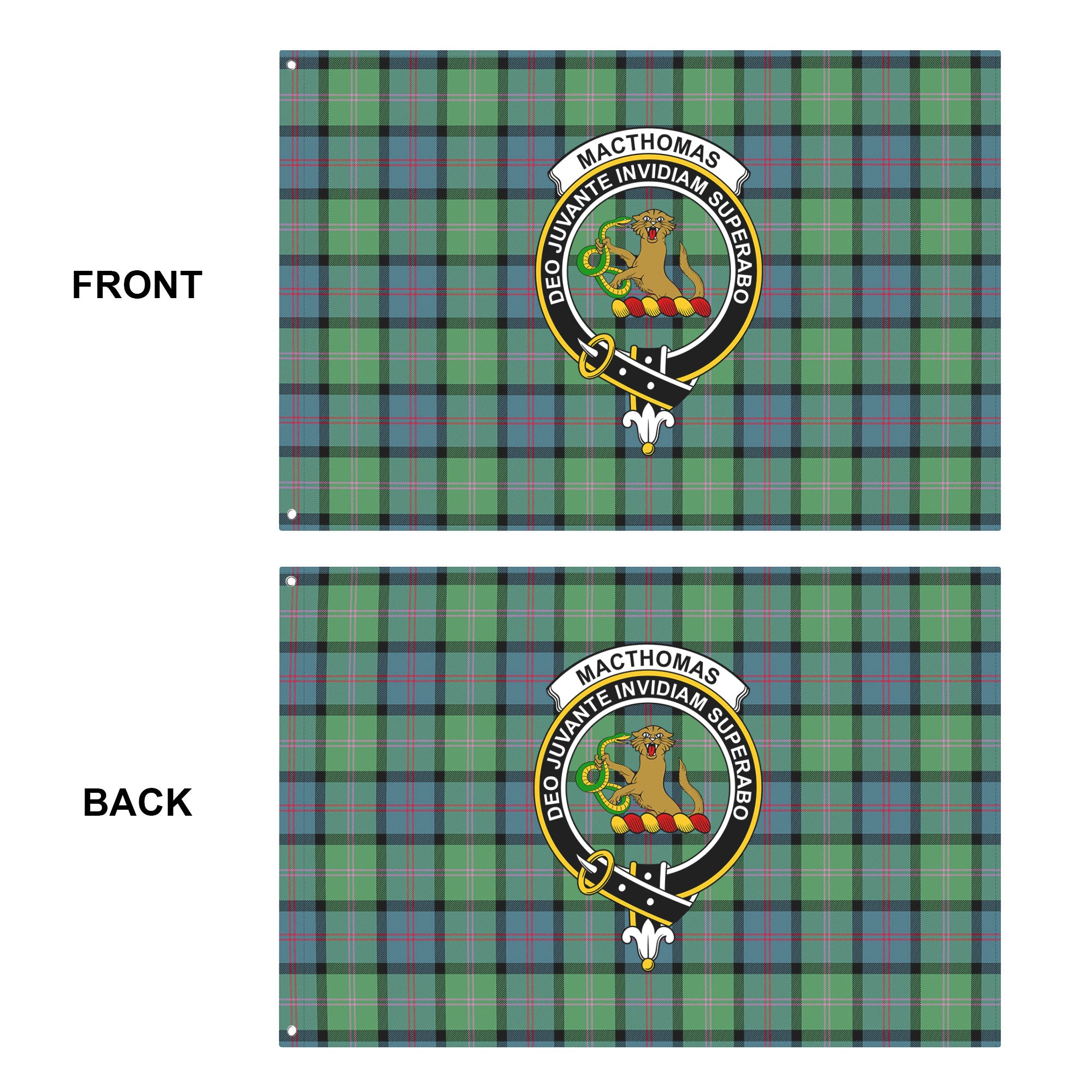 MacThomas Ancient Tartan Crest House Flag