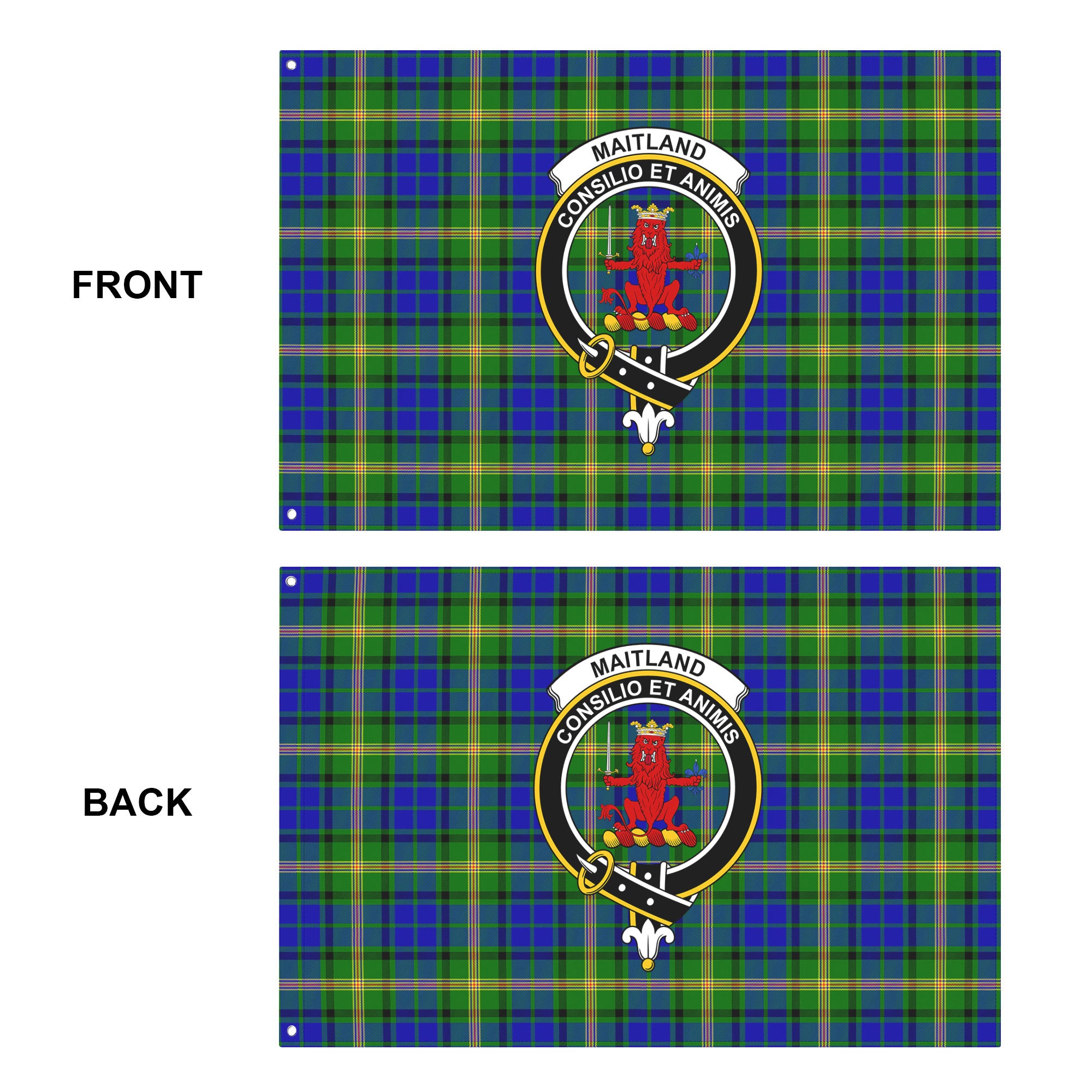 Maitland Tartan Crest House Flag