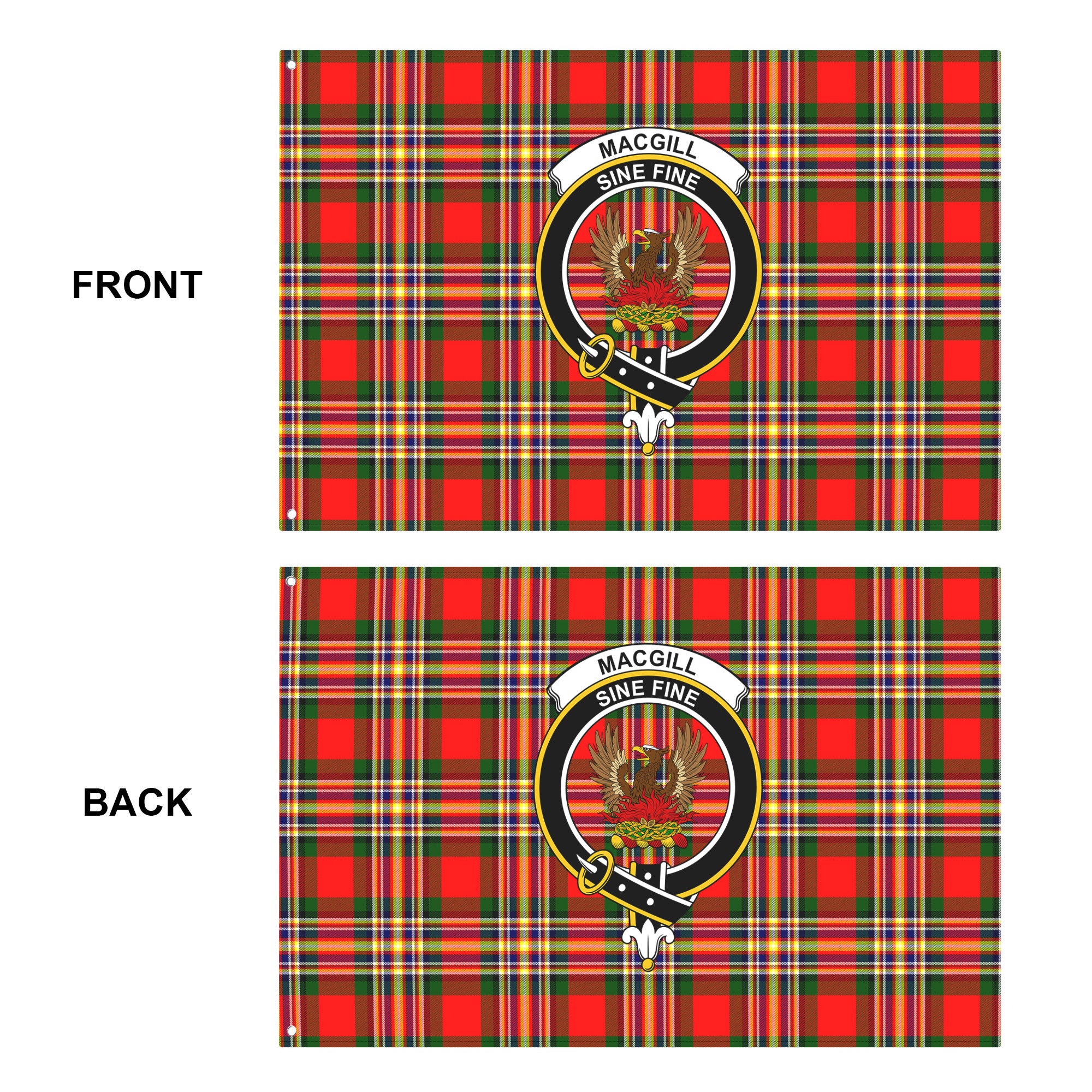Makgill Tartan Crest House Flag