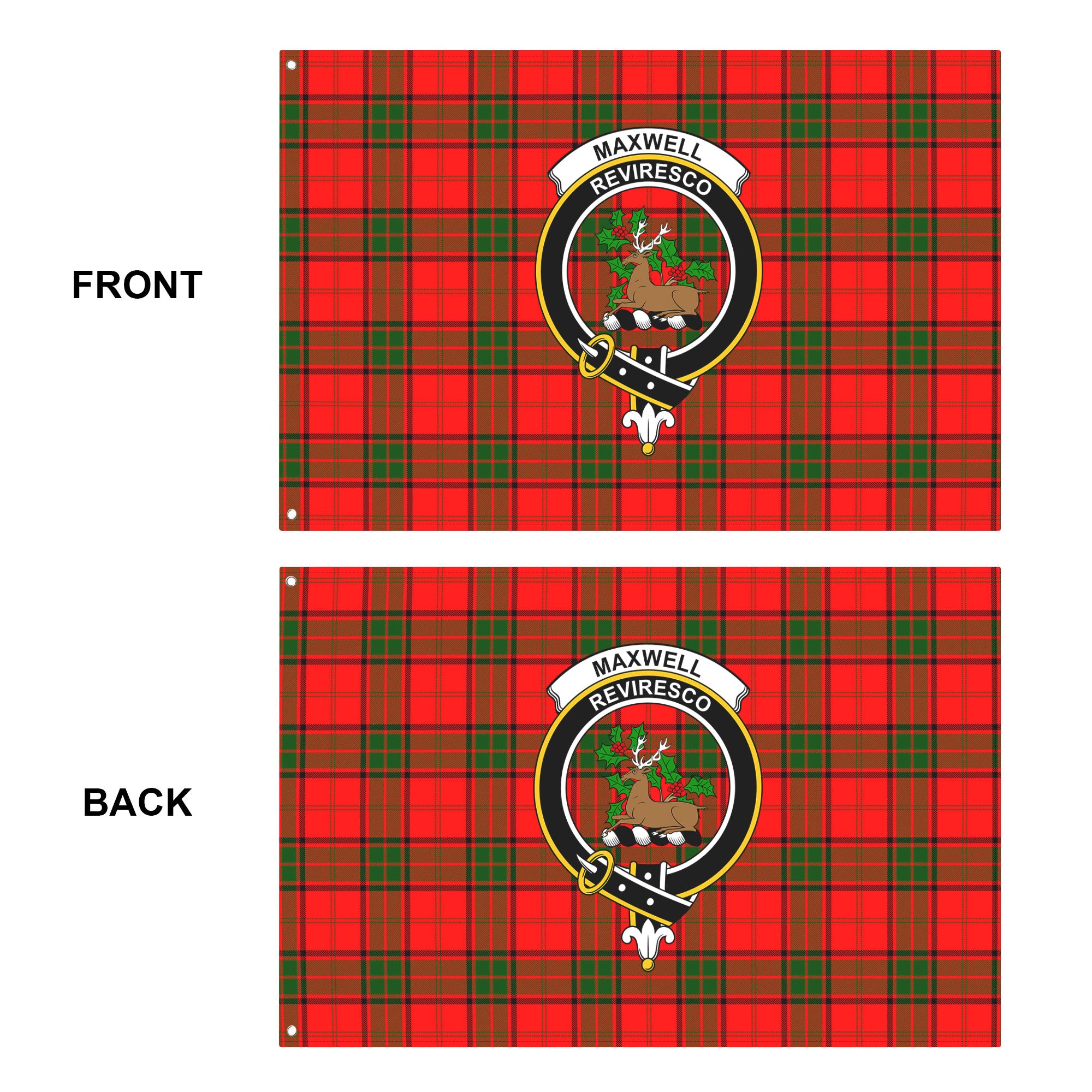 Maxwell Modern Tartan Crest House Flag