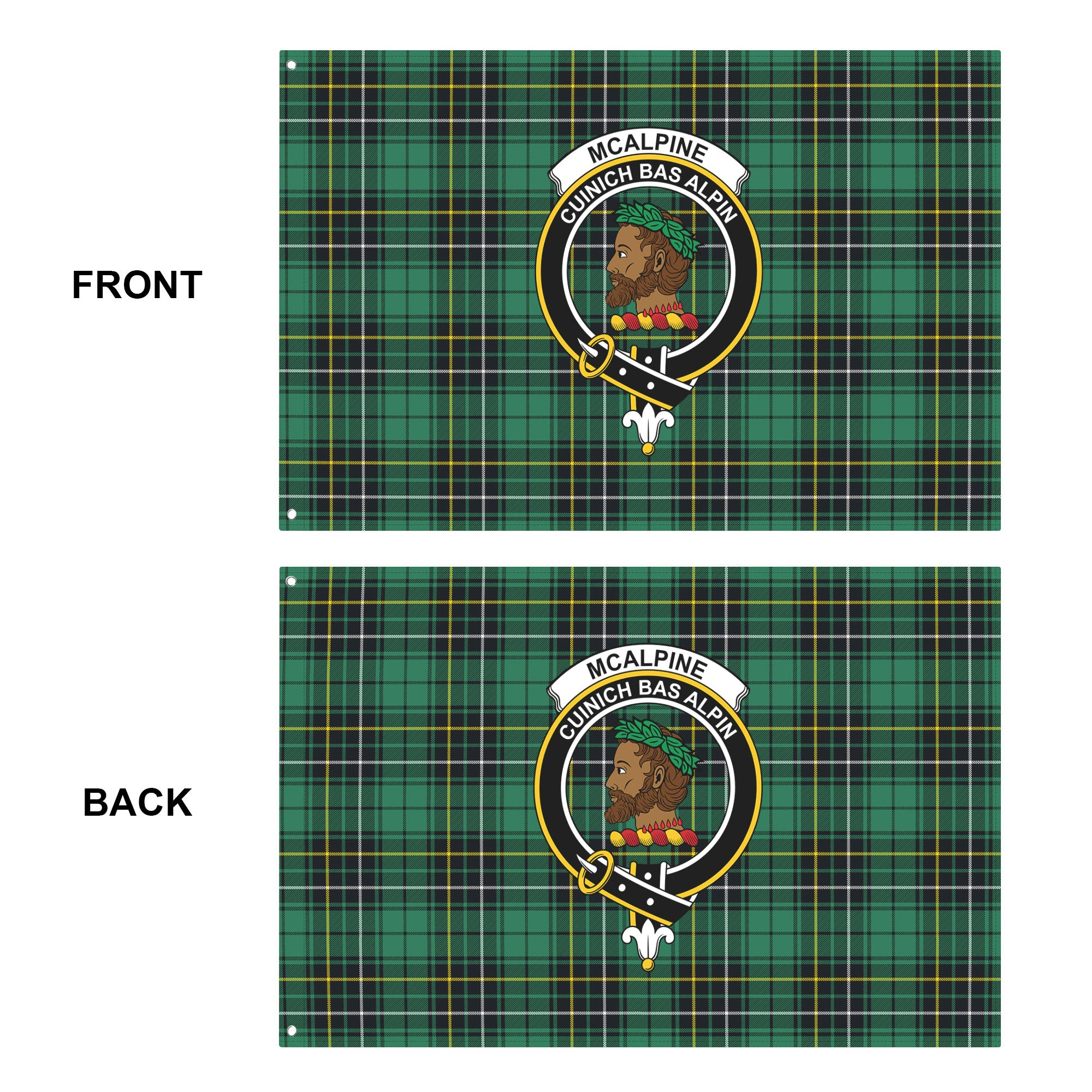 McAlpine Ancient Tartan Crest House Flag