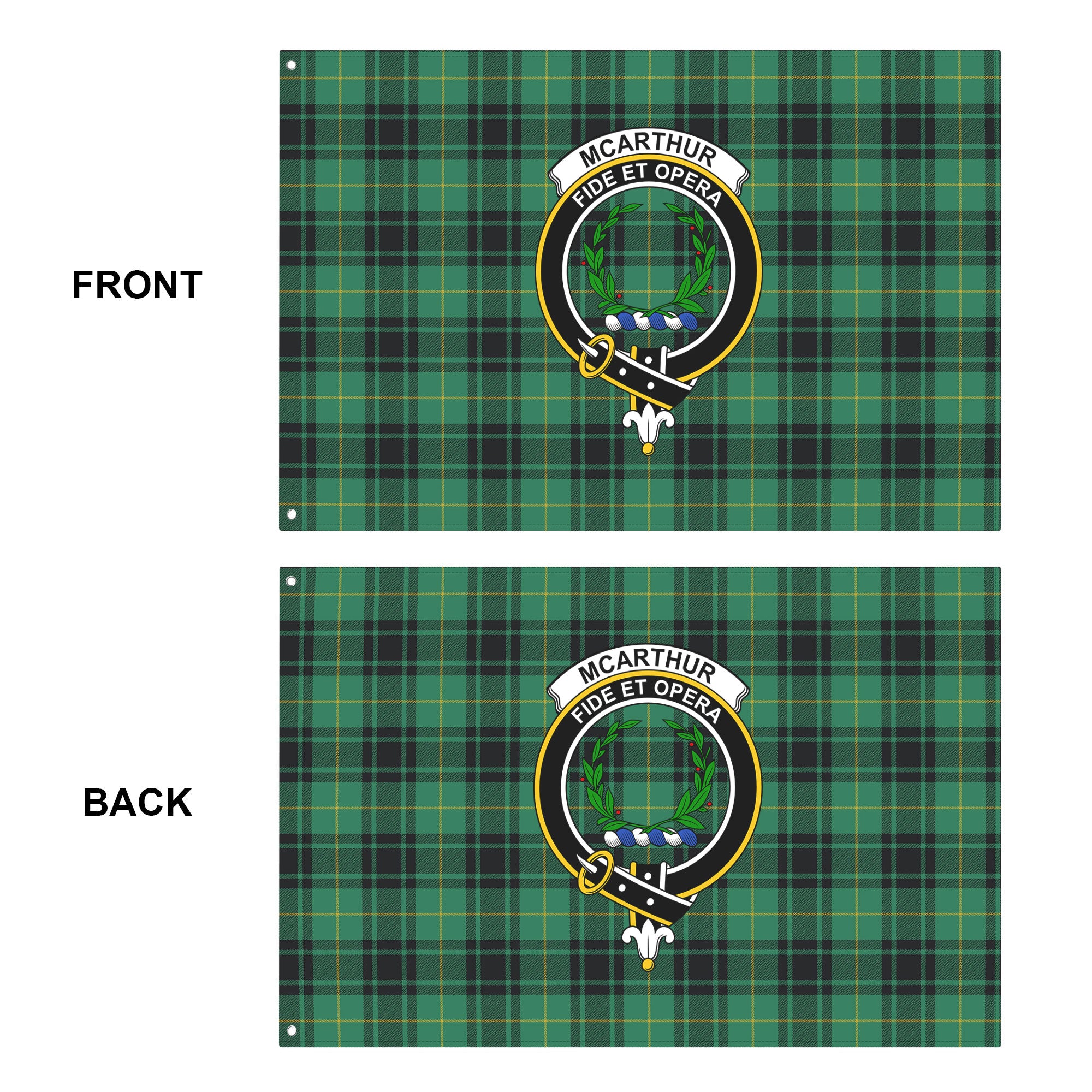 McArthur Ancient Tartan Crest House Flag