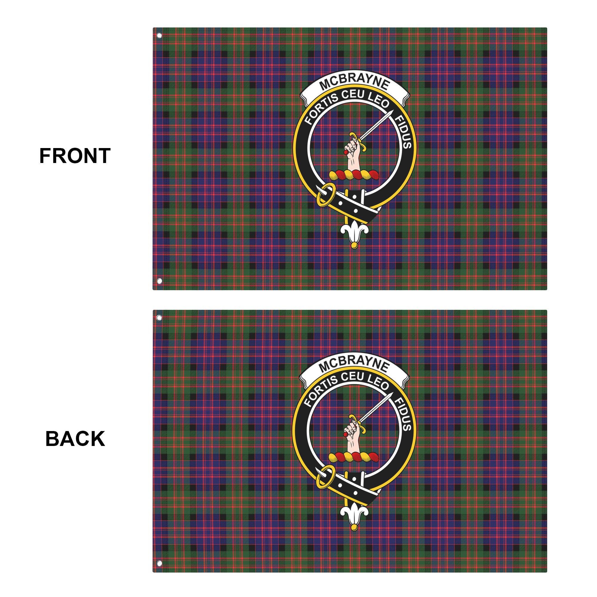 McBrayne Tartan Crest House Flag