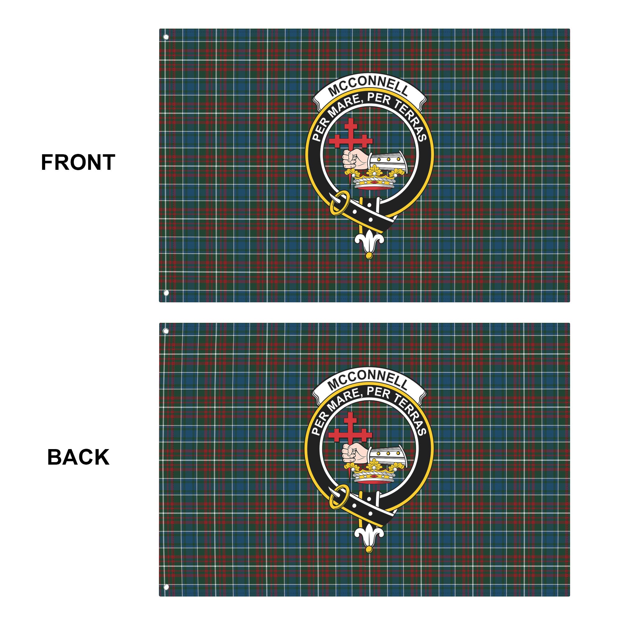 McConnell Tartan Crest House Flag
