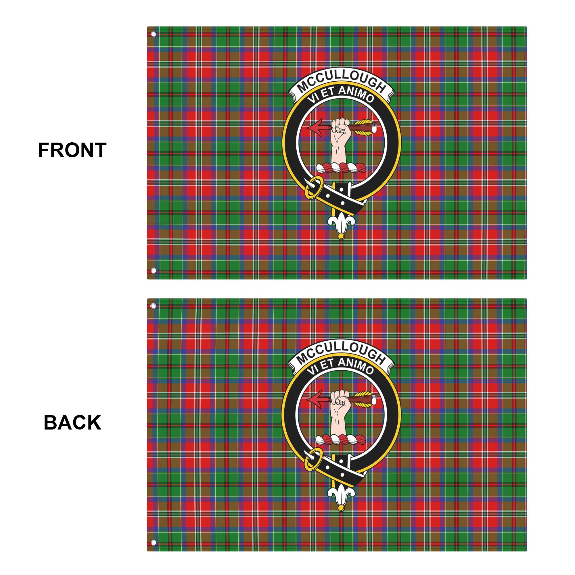 McCullough Tartan Crest House Flag