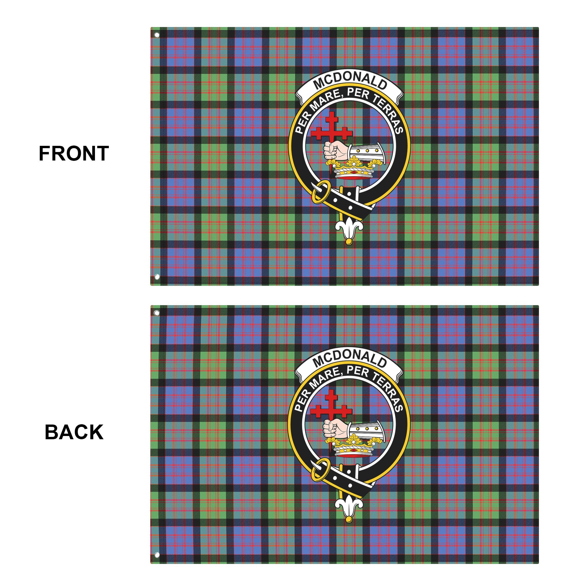 McDonald Ancient Tartan Crest House Flag