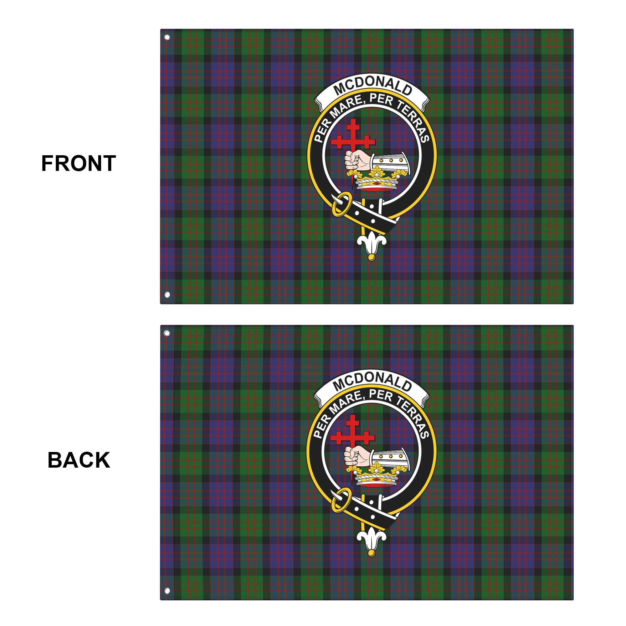 McDonald Tartan Crest House Flag