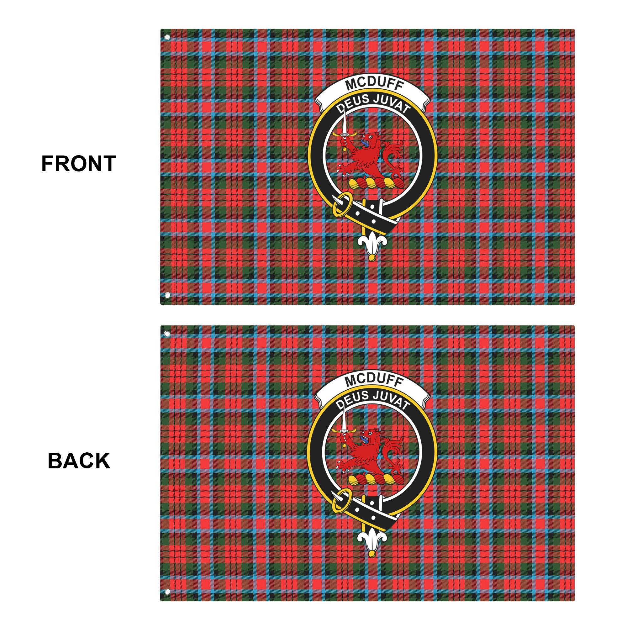 McDuff Modern Tartan Crest House Flag
