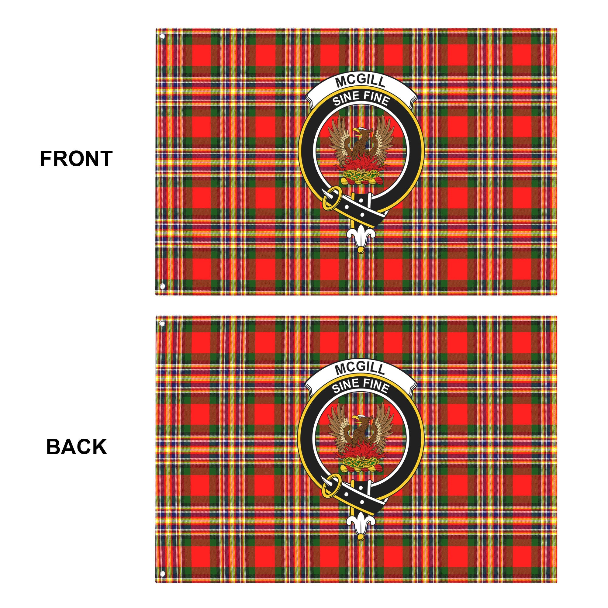 McGill Modern Tartan Crest House Flag