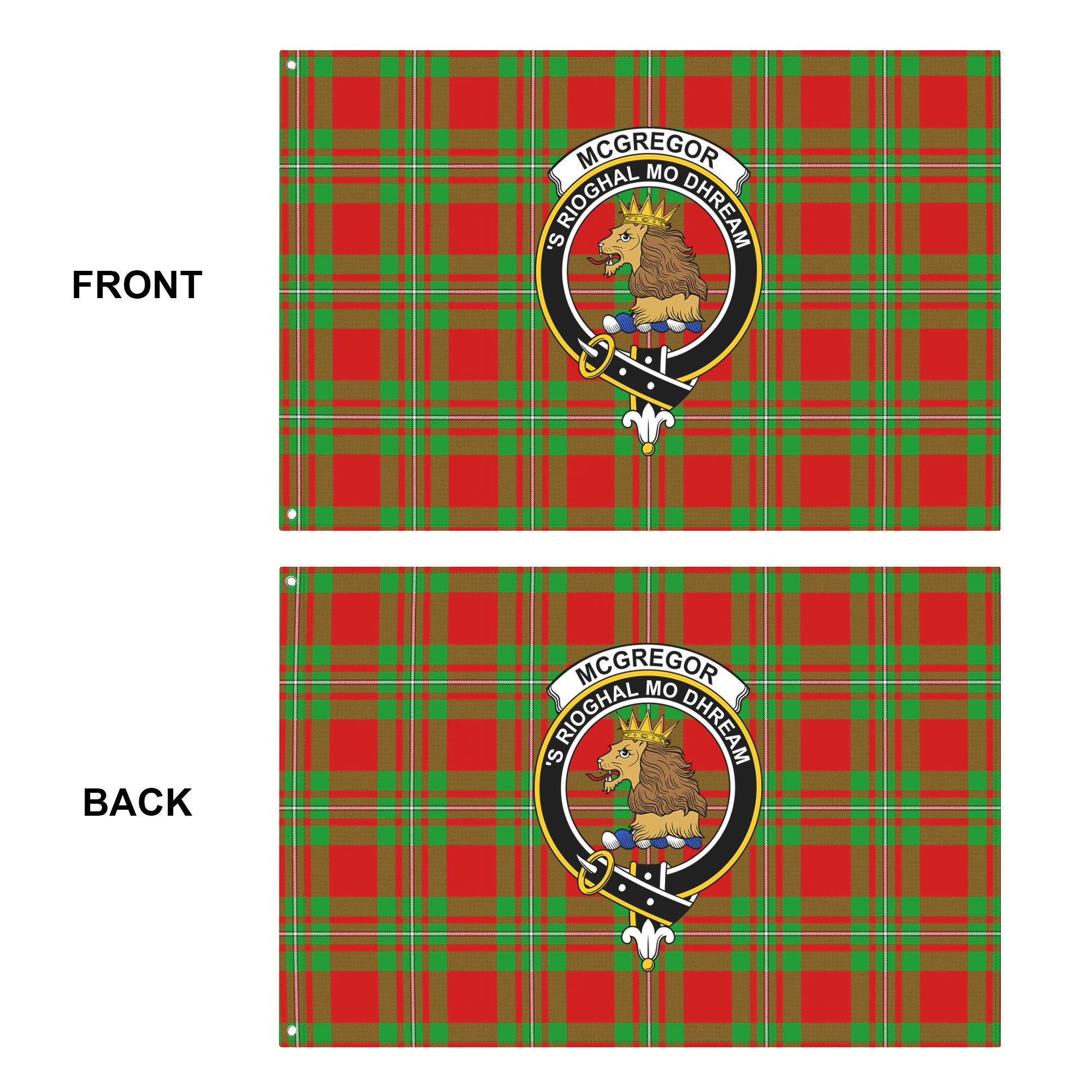 McGregor Modern Tartan Crest House Flag