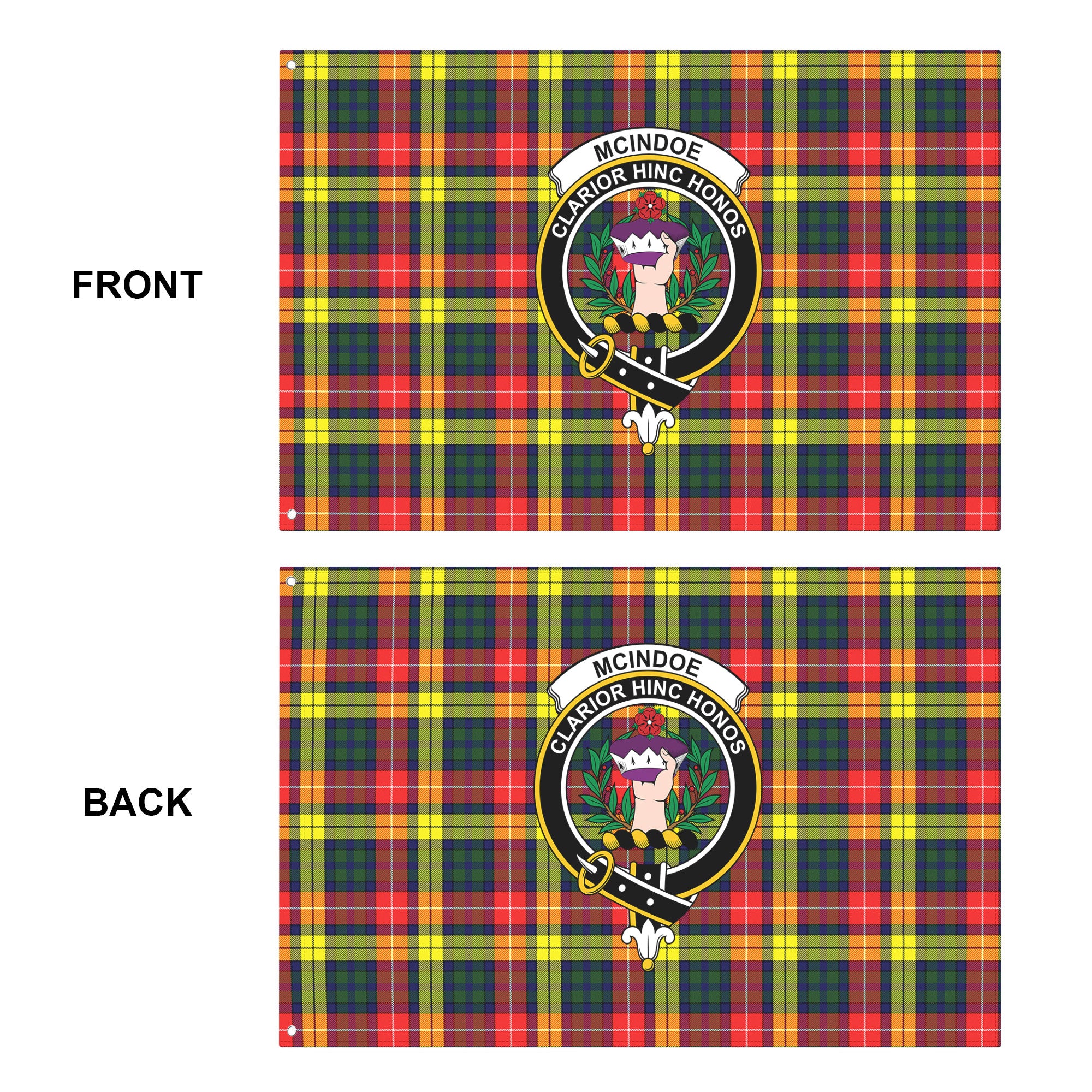 McIndoe Tartan Crest House Flag