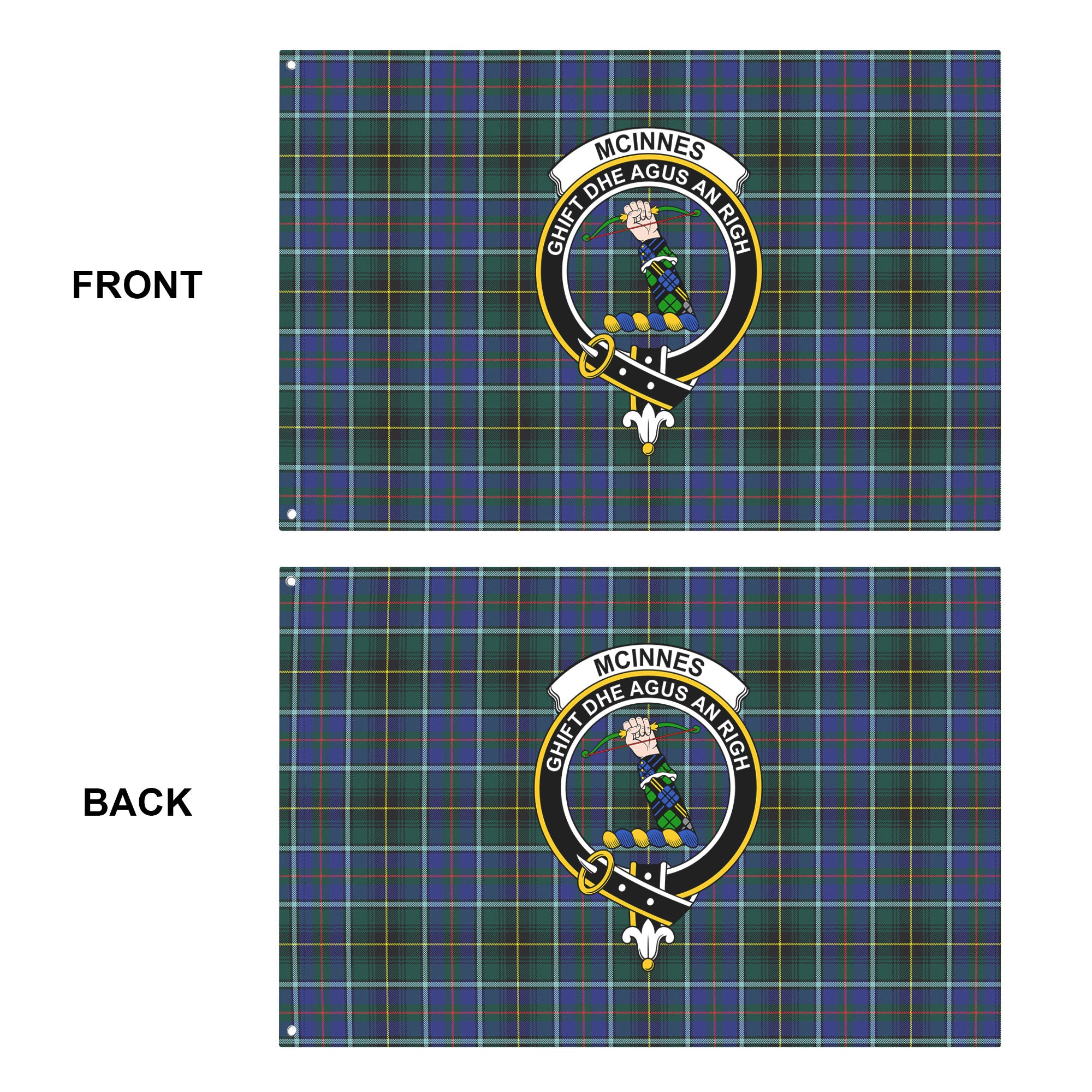 McInnes Modern Tartan Crest House Flag