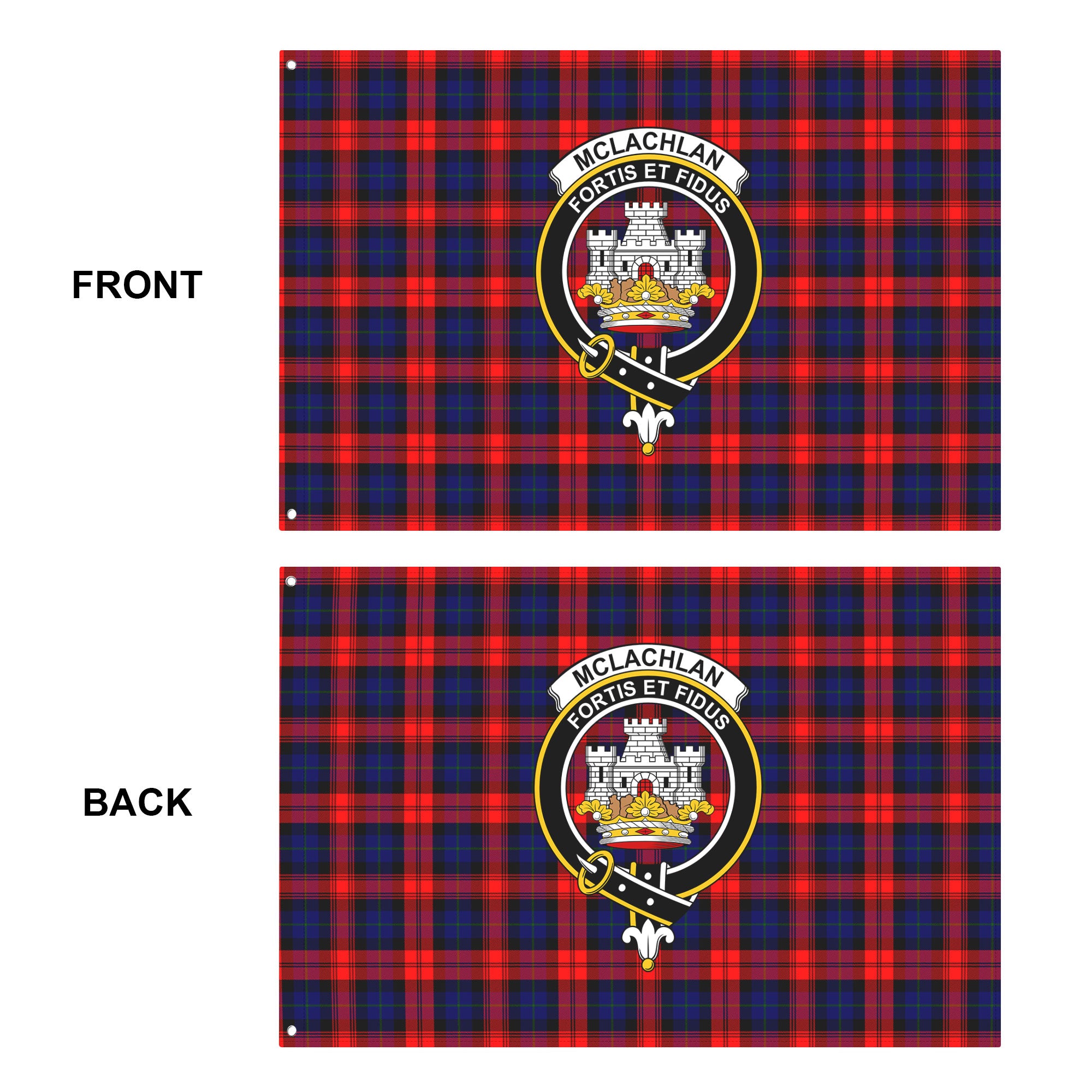 McLachlan Modern Tartan Crest House Flag