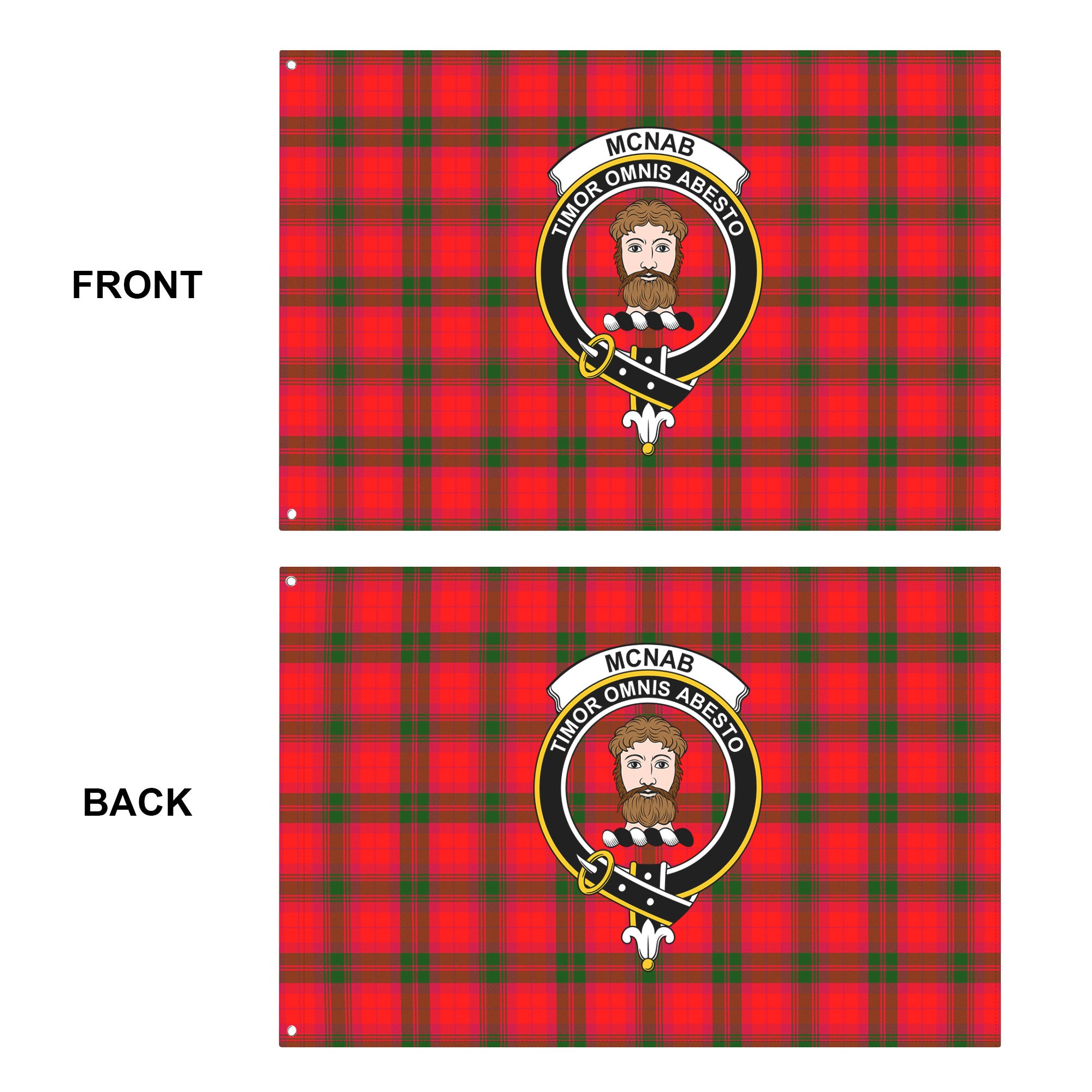 McNab Modern Tartan Crest House Flag