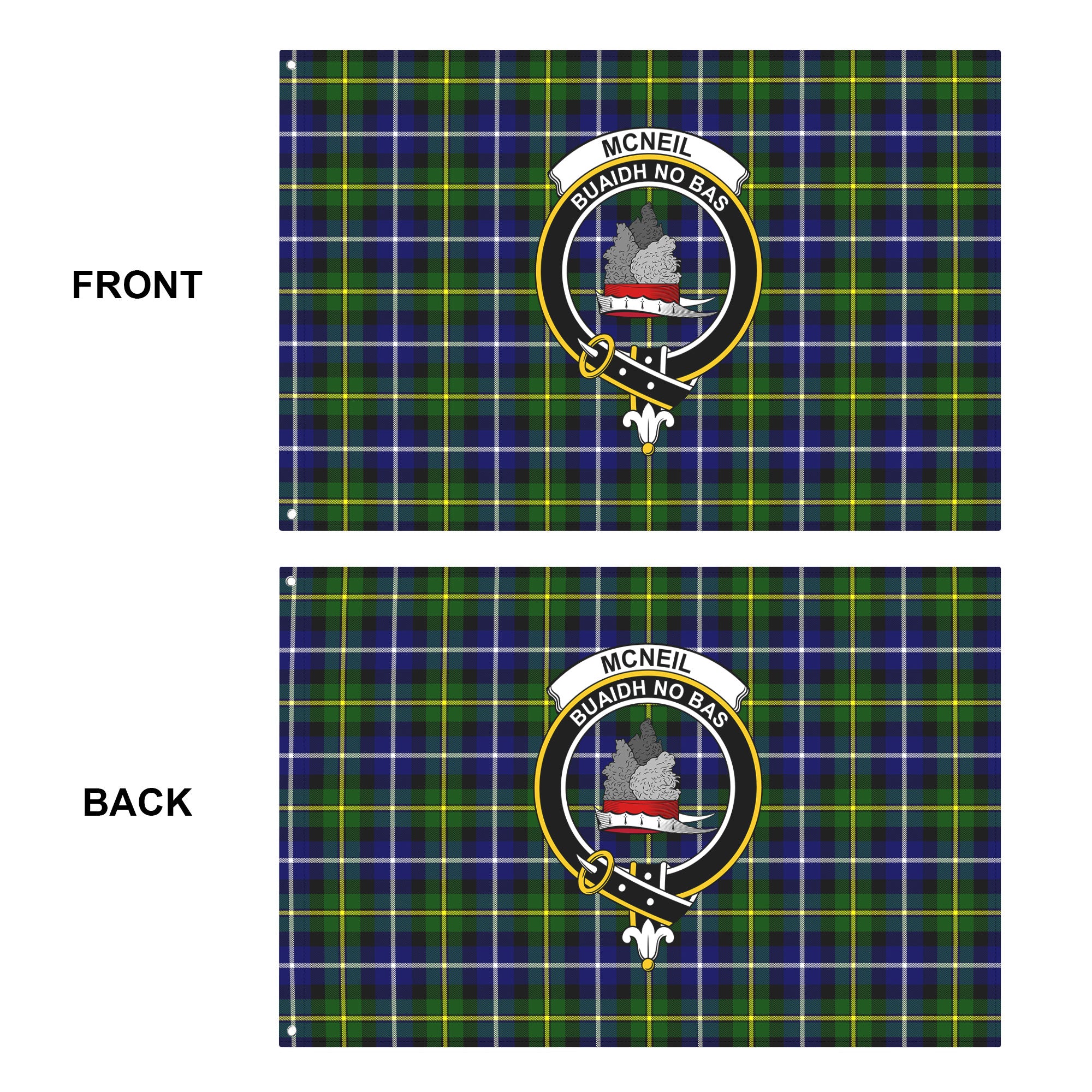 McNeil of Barra Modern Tartan Crest House Flag