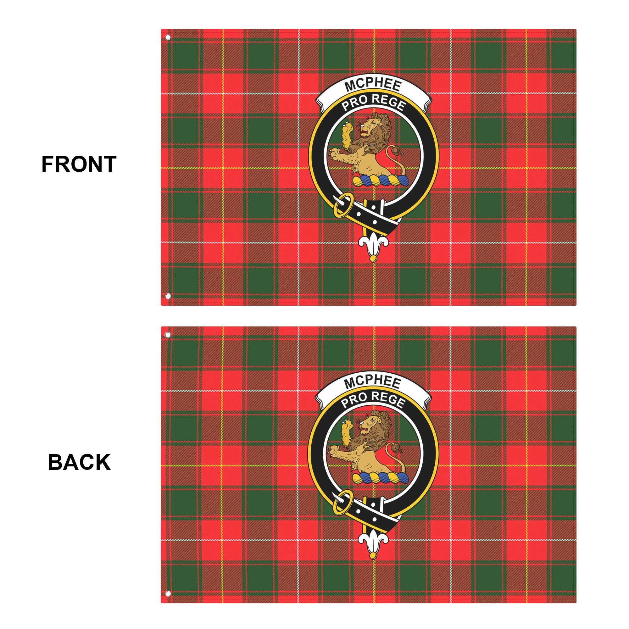 McPhee Tartan Crest House Flag