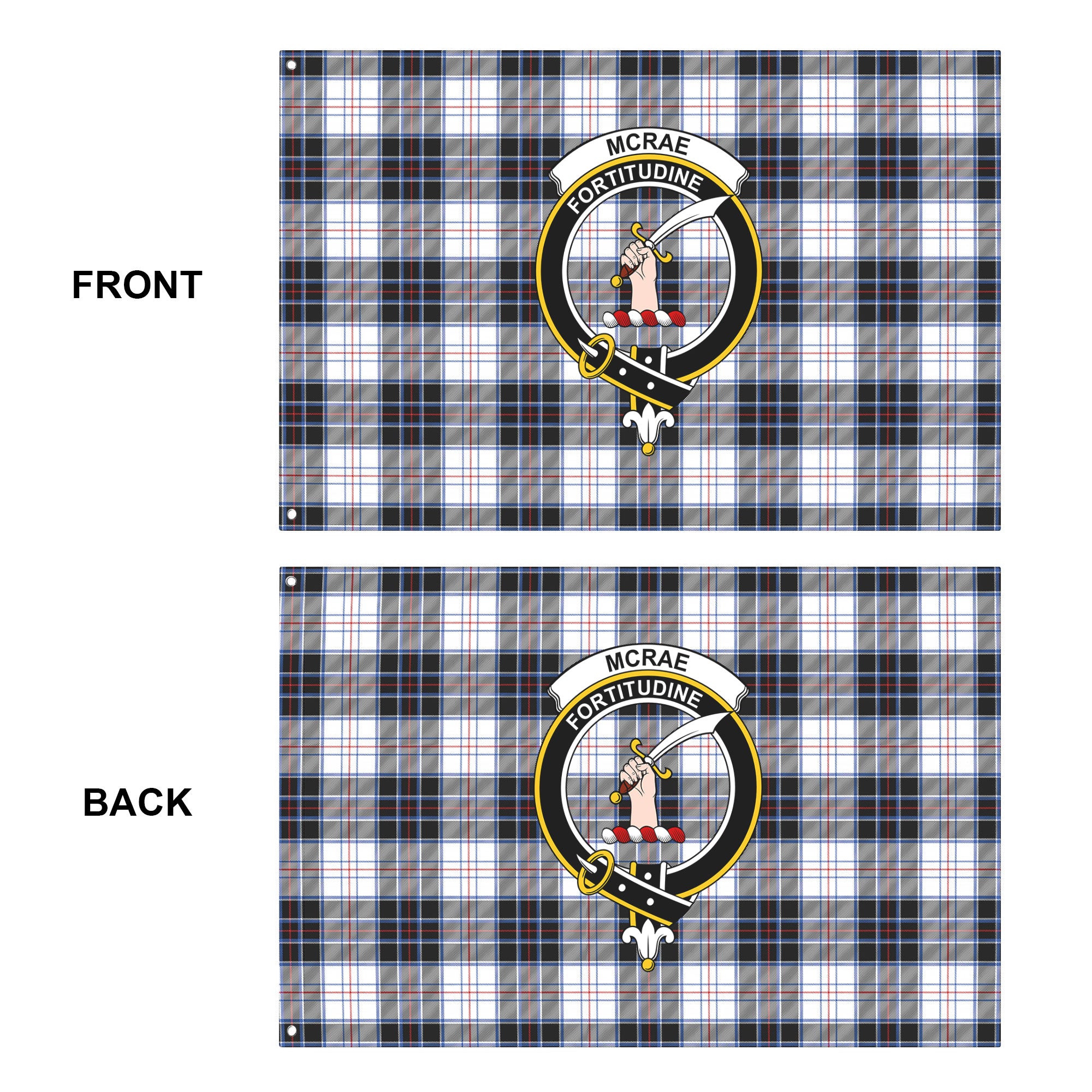 McRae Dress Modern Tartan Crest House Flag