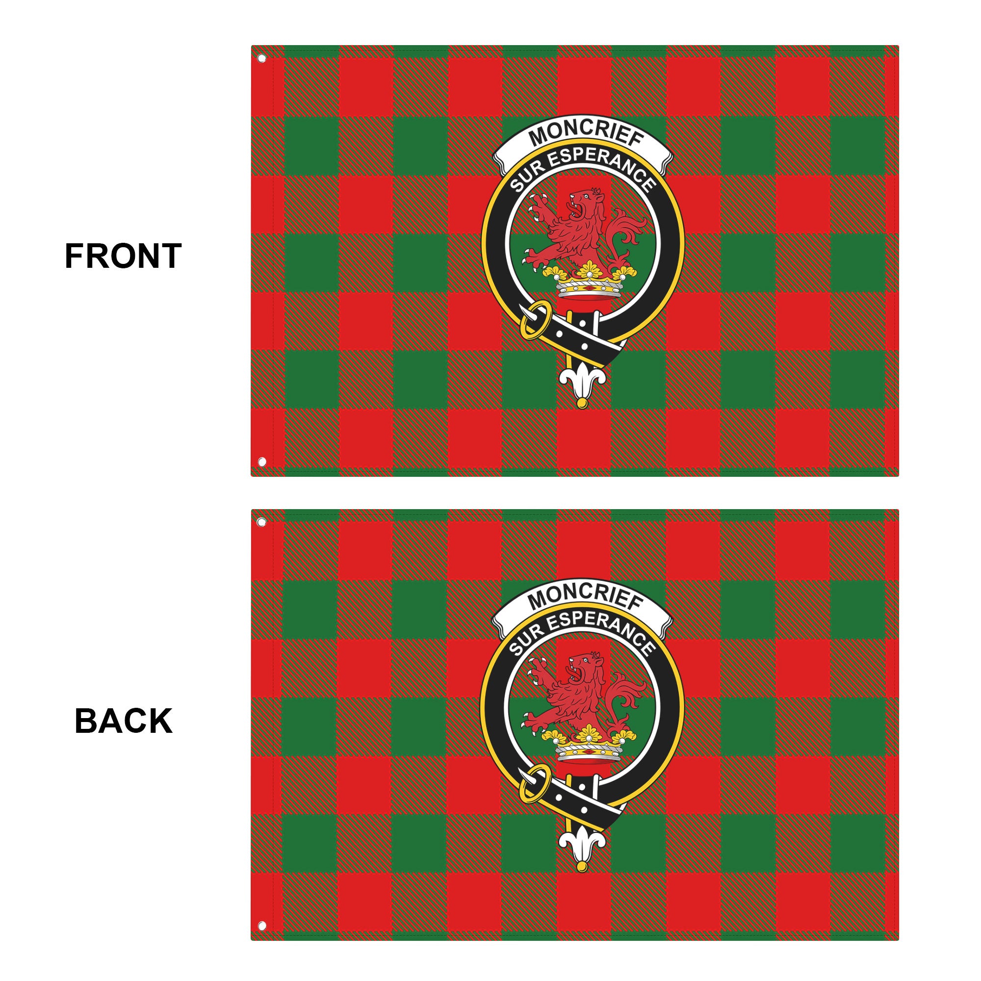 Moncrief Tartan Crest House Flag