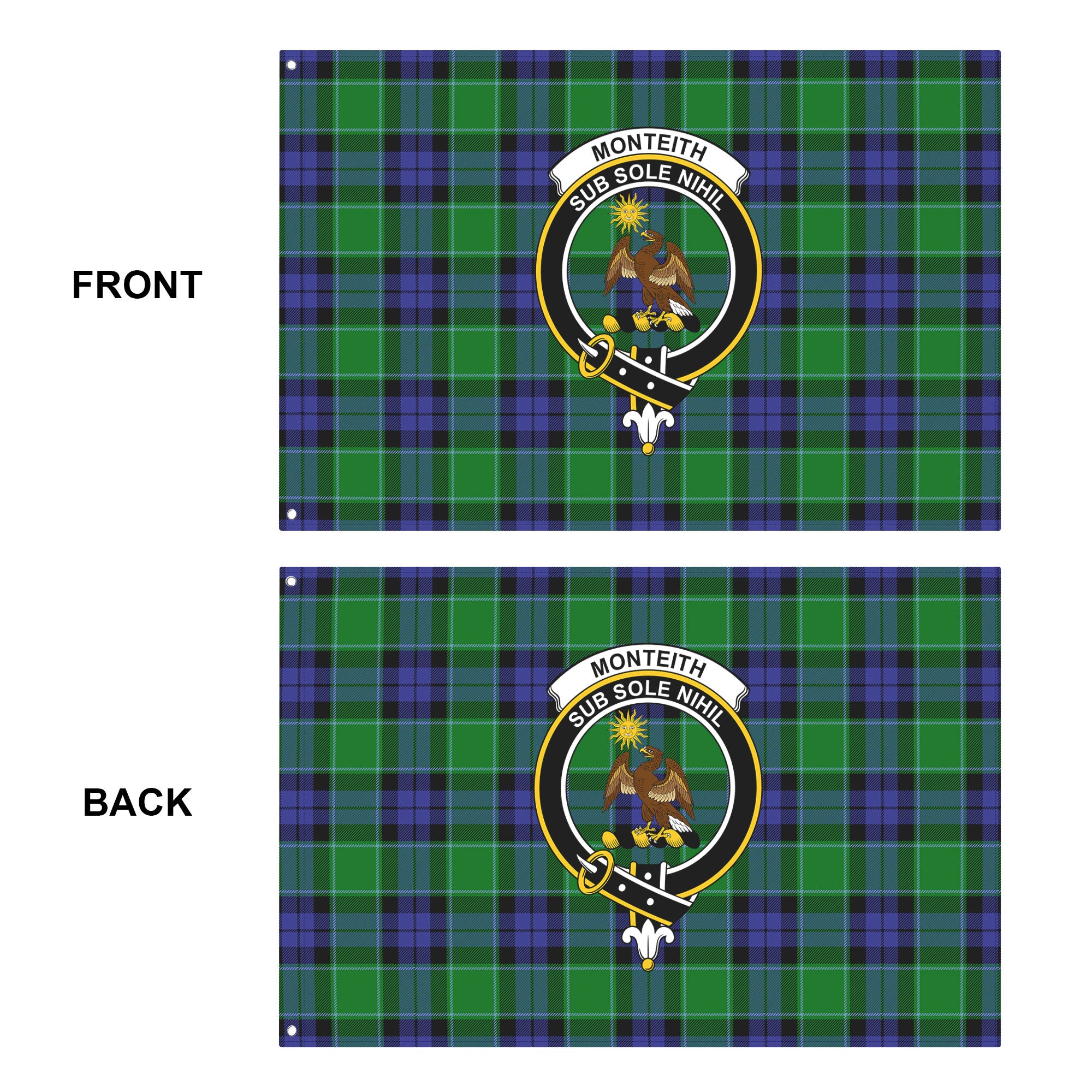 Monteith Tartan Crest House Flag