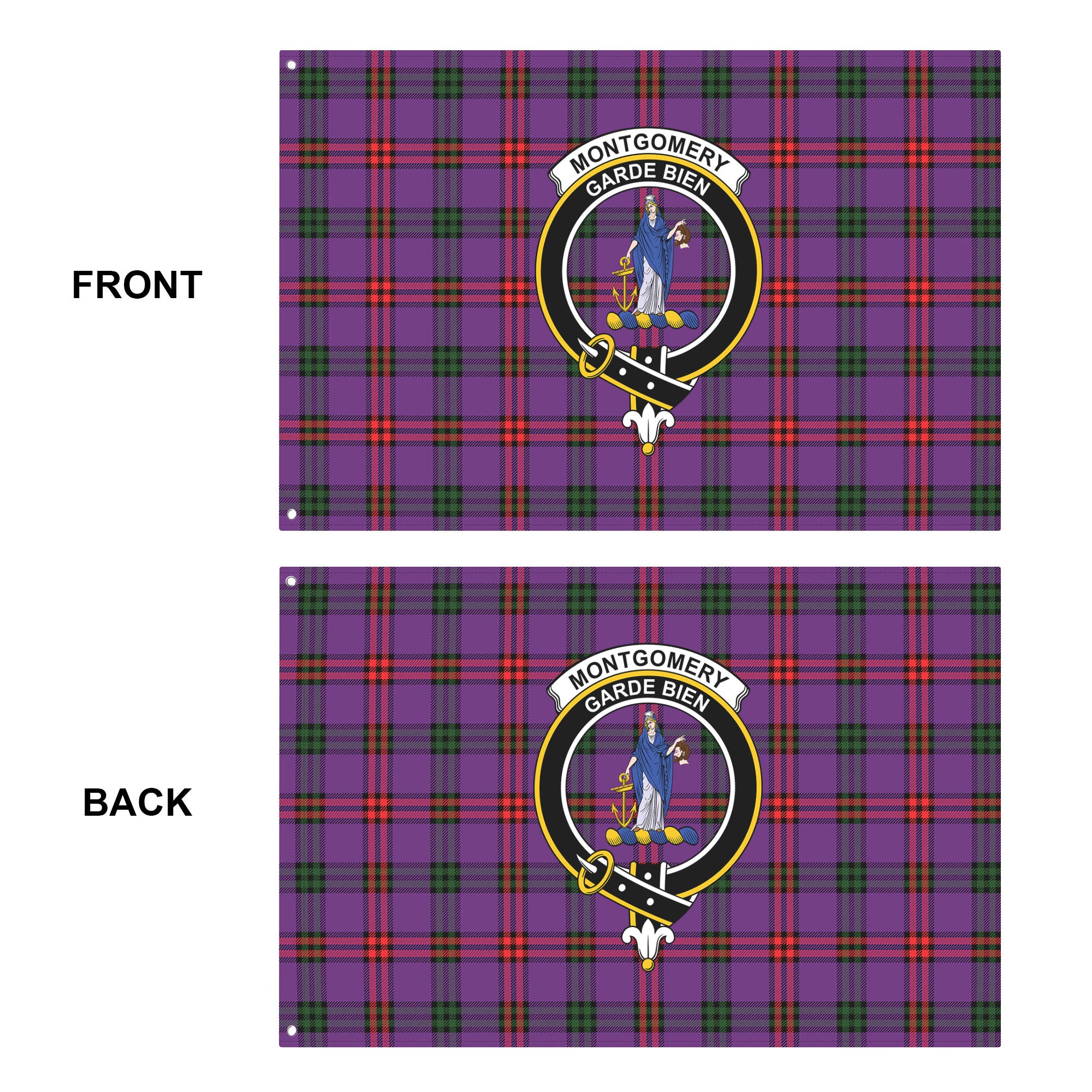 Montgomery Modern Tartan Crest House Flag
