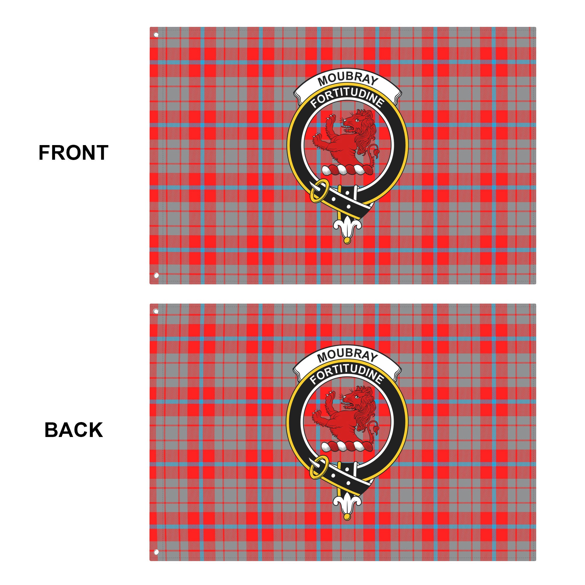Moubray Tartan Crest House Flag