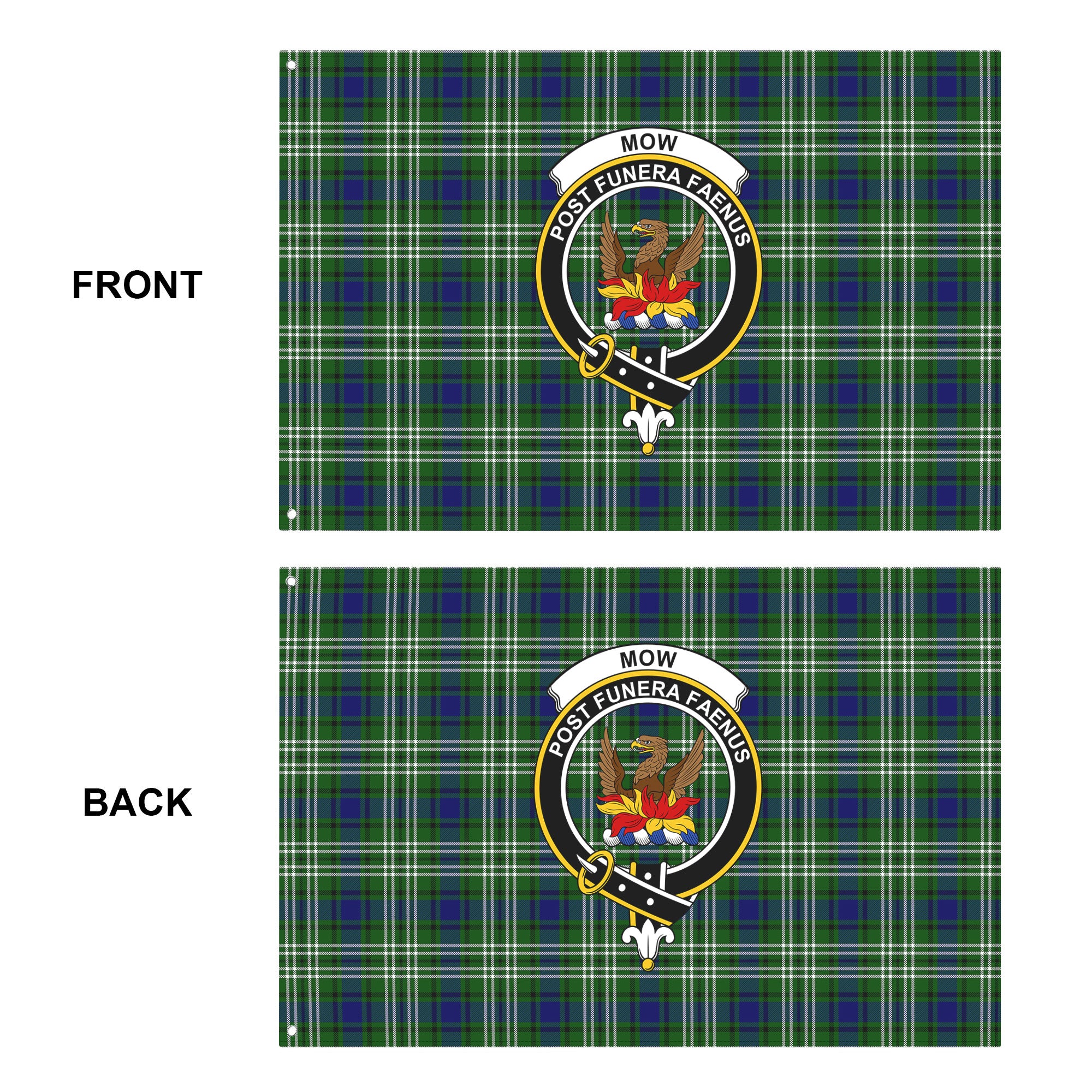 Mow Tartan Crest House Flag