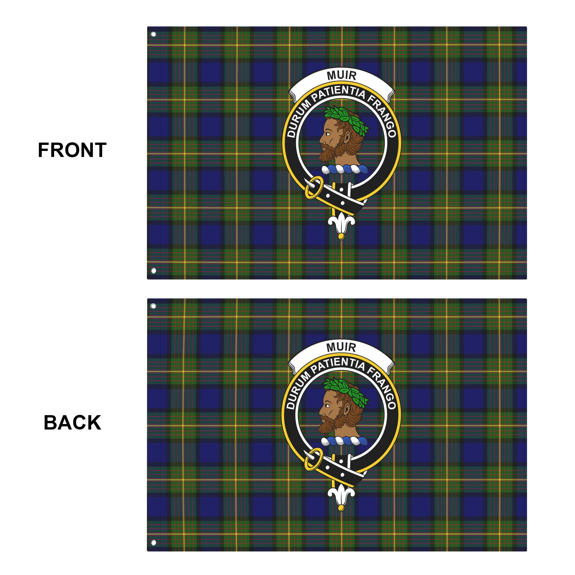 Muir Tartan Crest House Flag