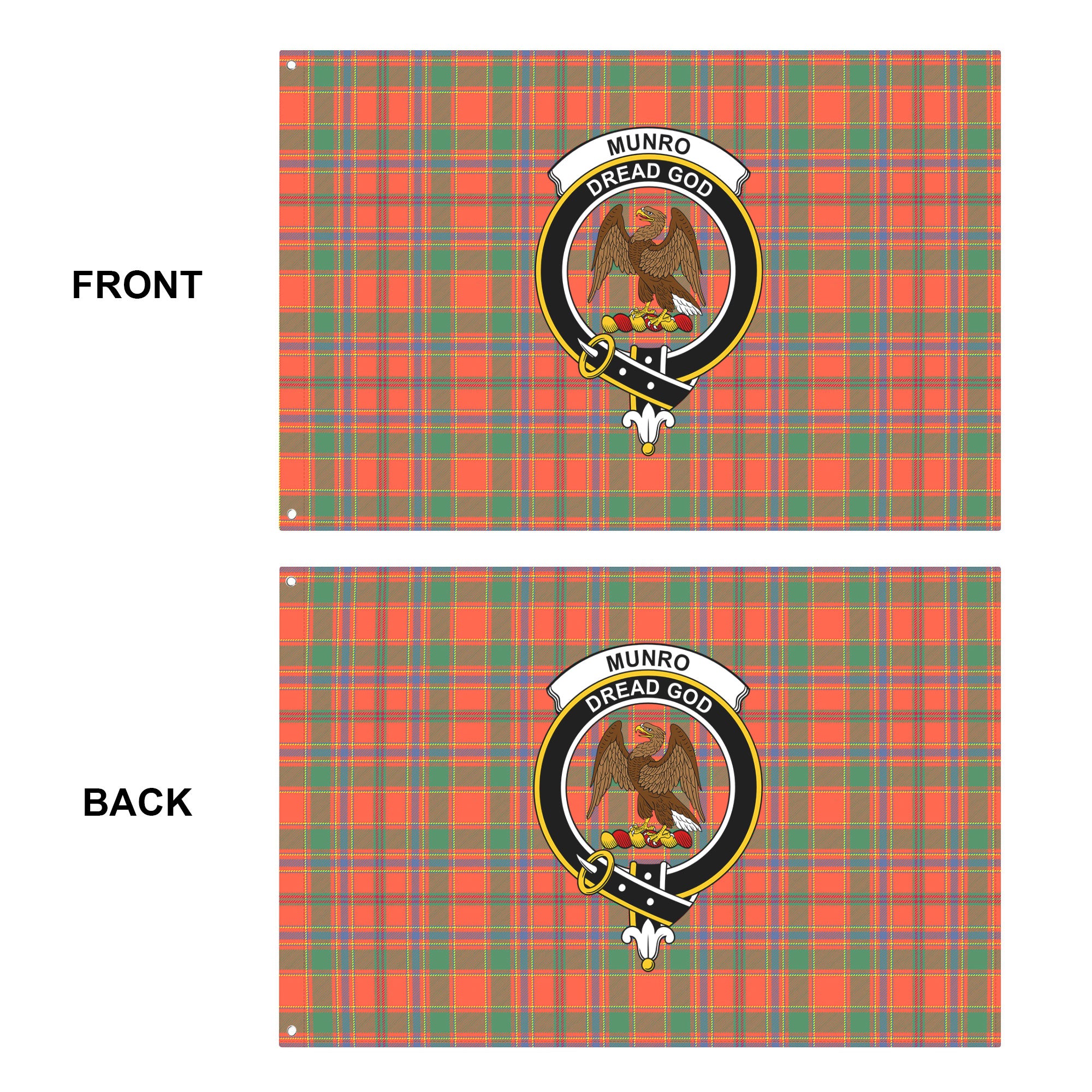 Munro Ancient Tartan Crest House Flag