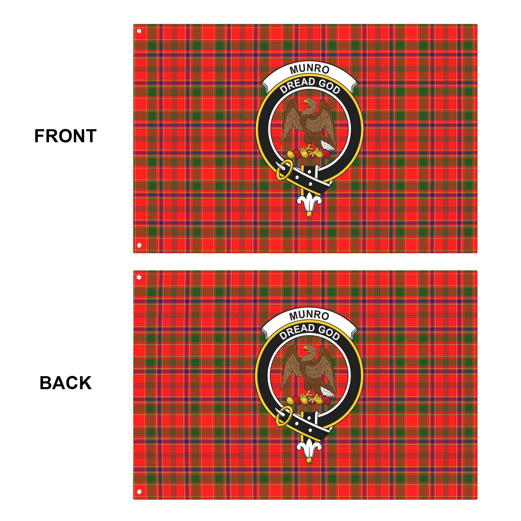 Munro Modern Tartan Crest House Flag