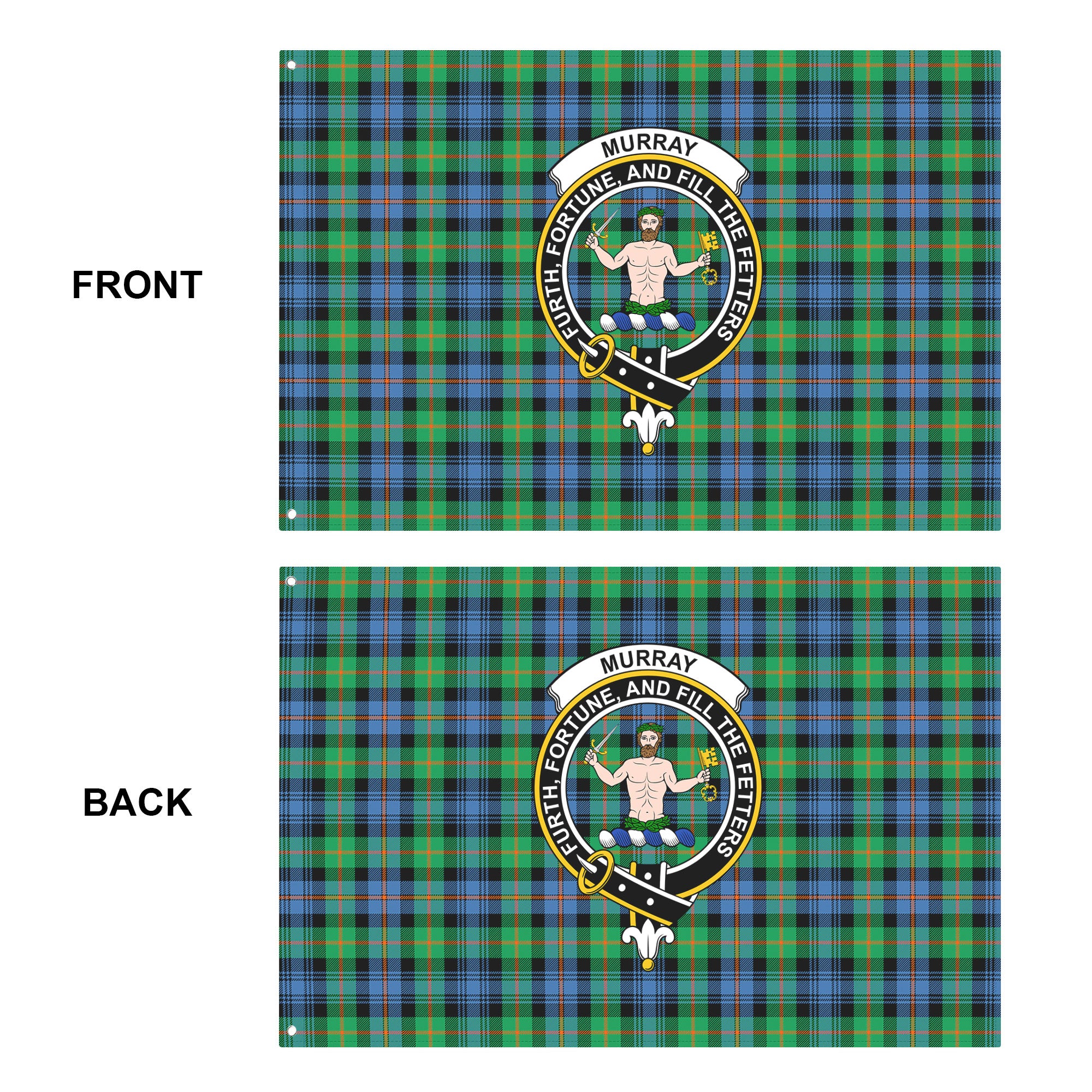 Murray of Atholl Ancient Tartan Crest House Flag