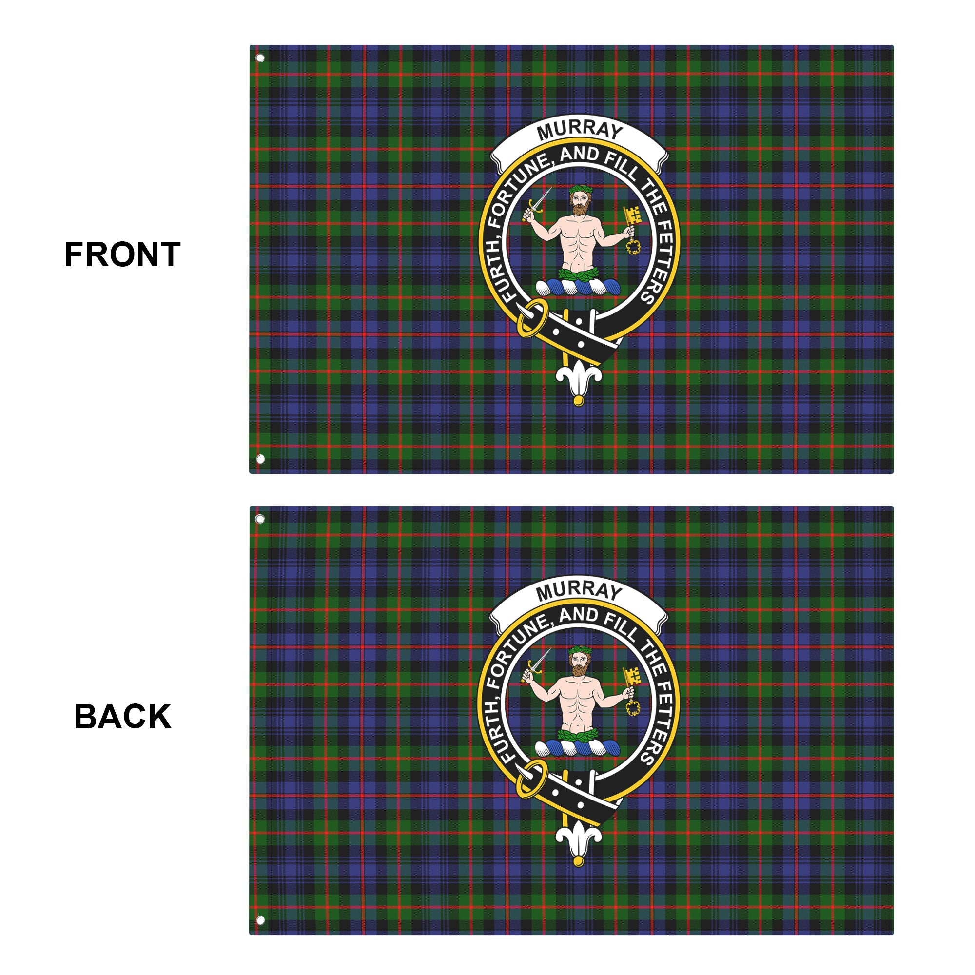Murray of Atholl Modern Tartan Crest House Flag