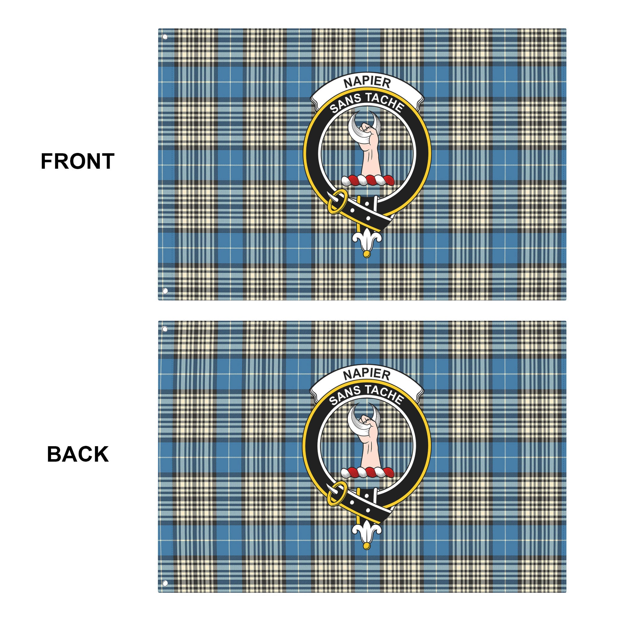 Napier Ancient Tartan Crest House Flag