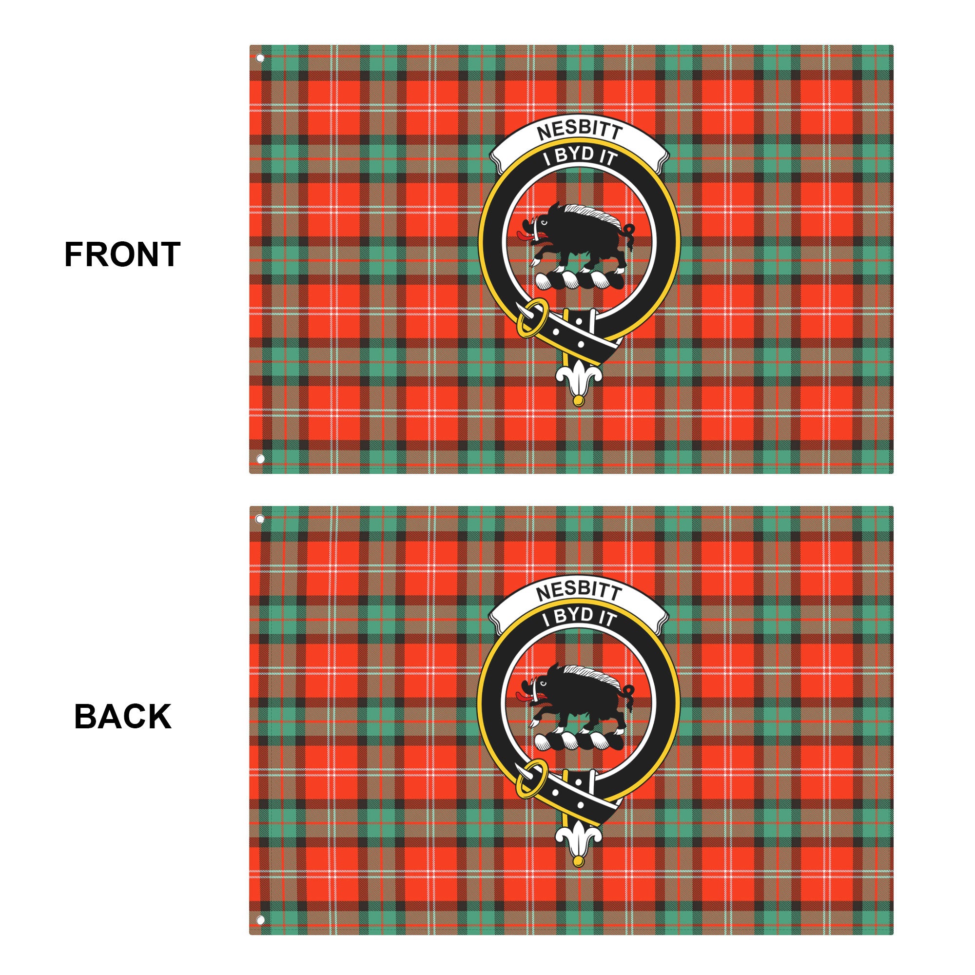 Nesbitt Ancient Tartan Crest House Flag