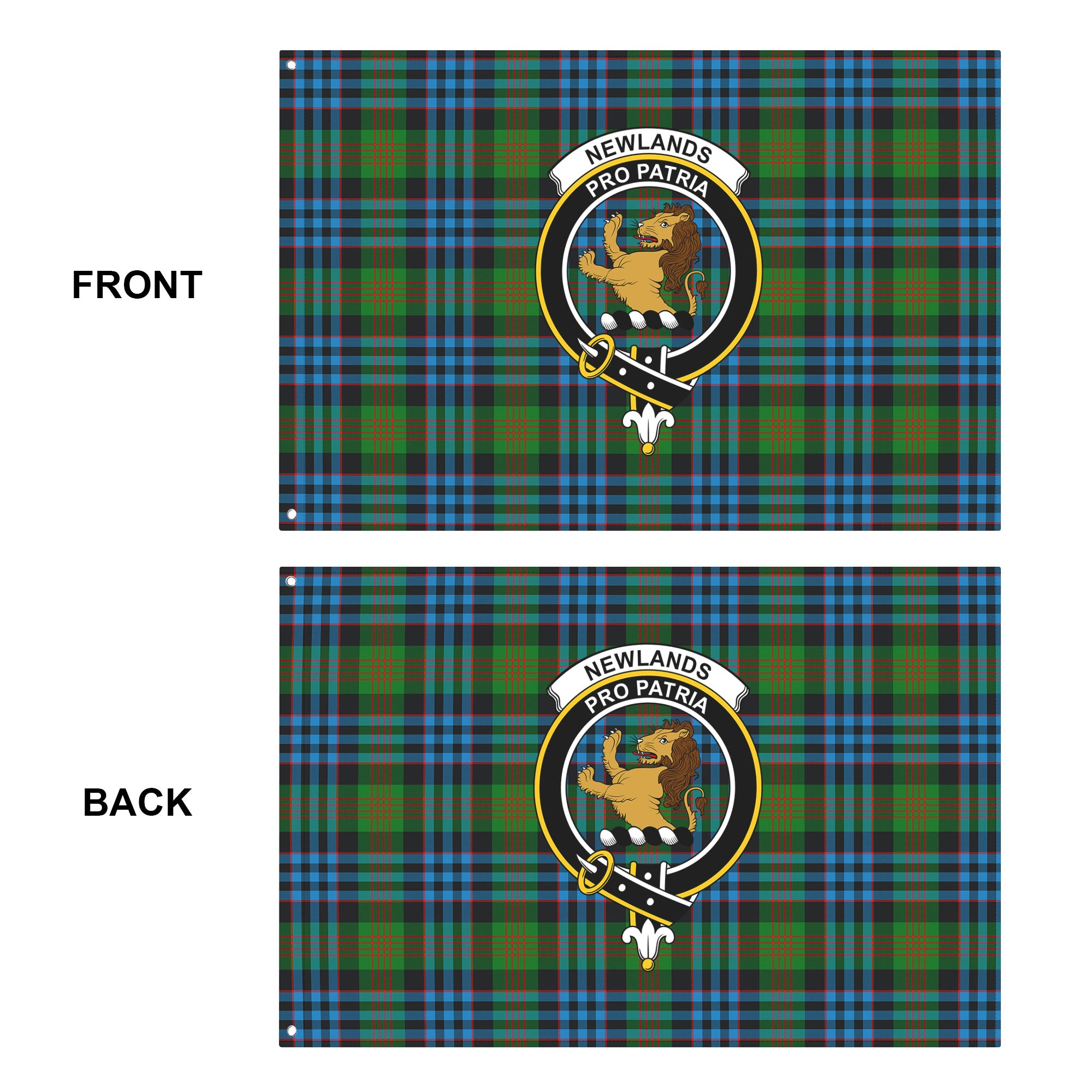 Newlands Tartan Crest House Flag