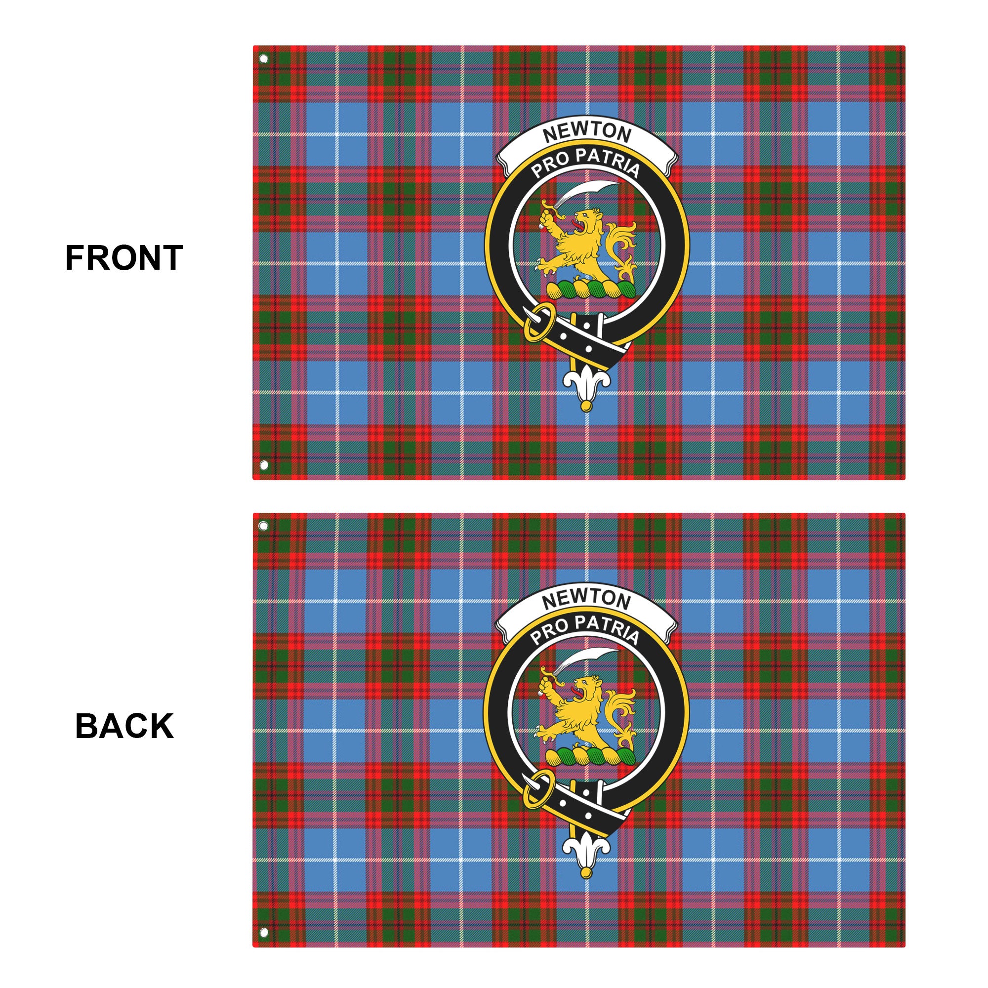 Newton Tartan Crest House Flag
