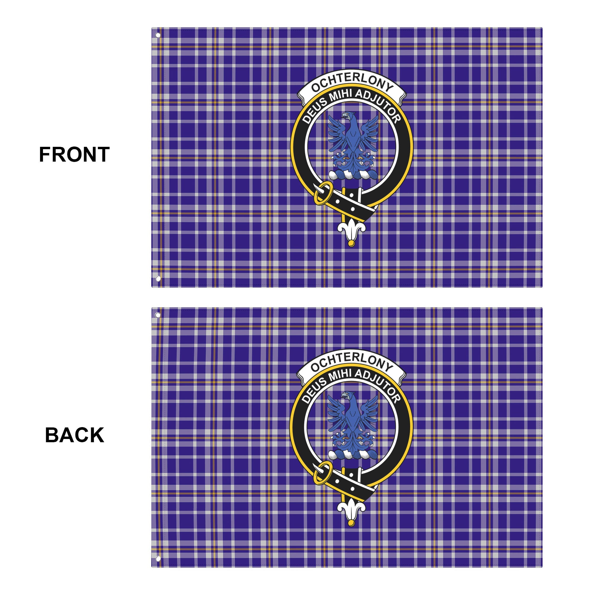 Ochterlony Tartan Crest House Flag