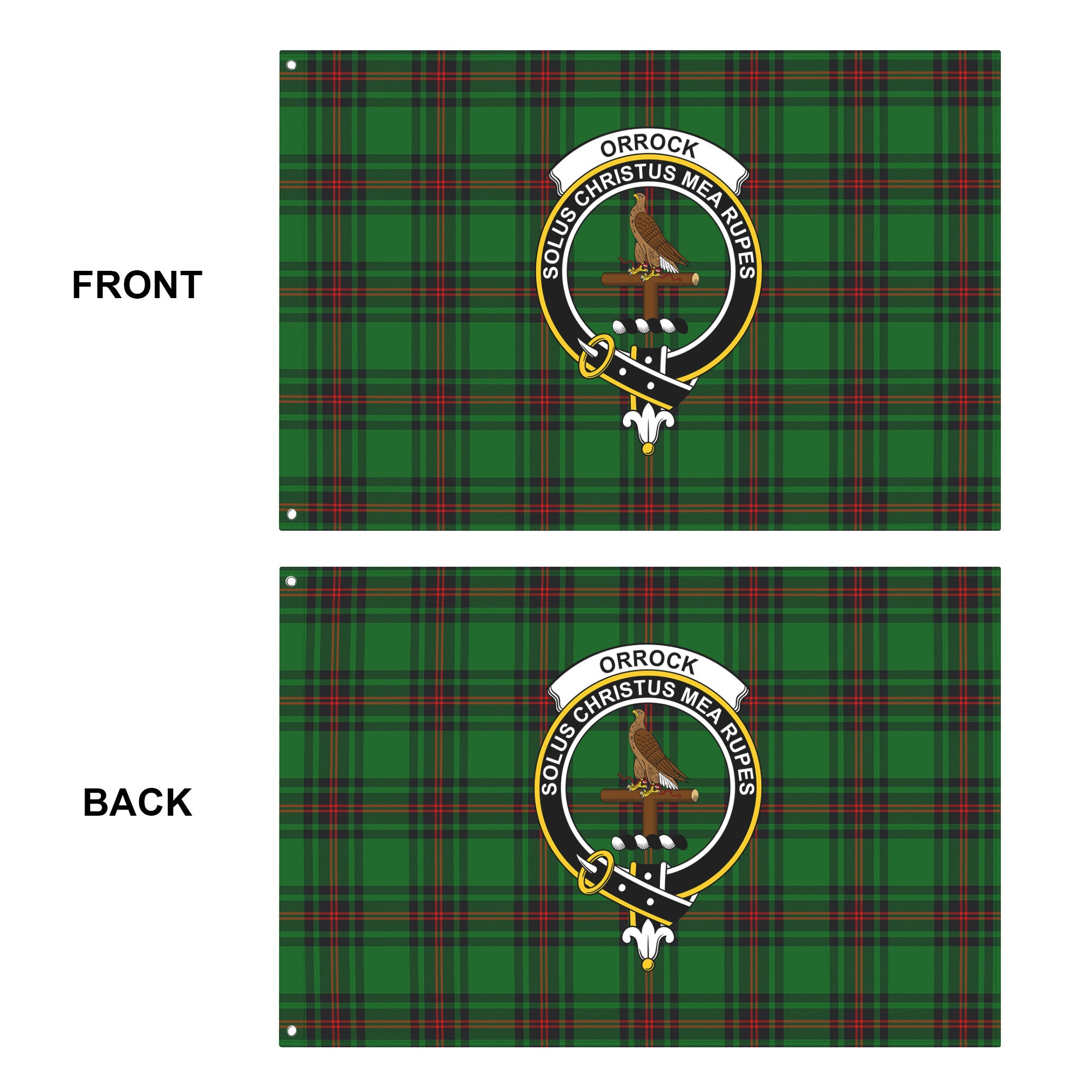 Orrock Tartan Crest House Flag