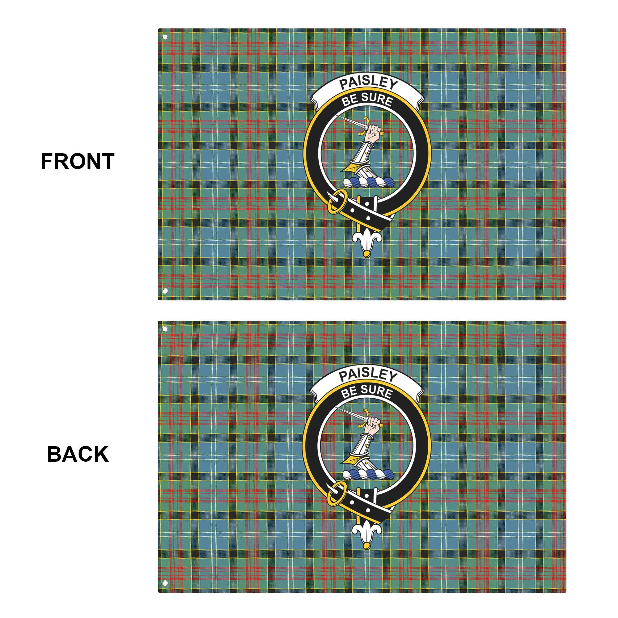 Paisley District Tartan Crest House Flag