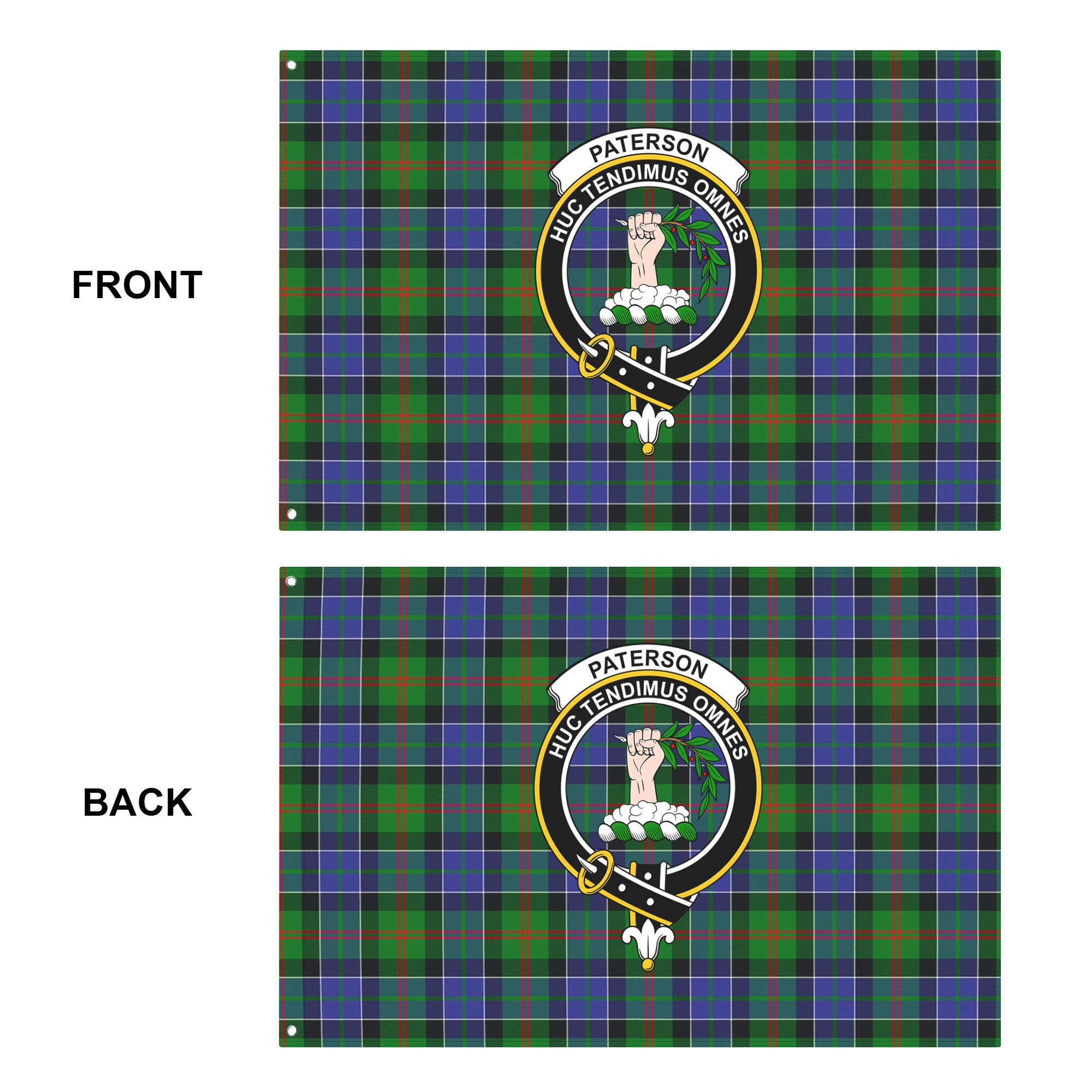 Paterson Tartan Crest House Flag