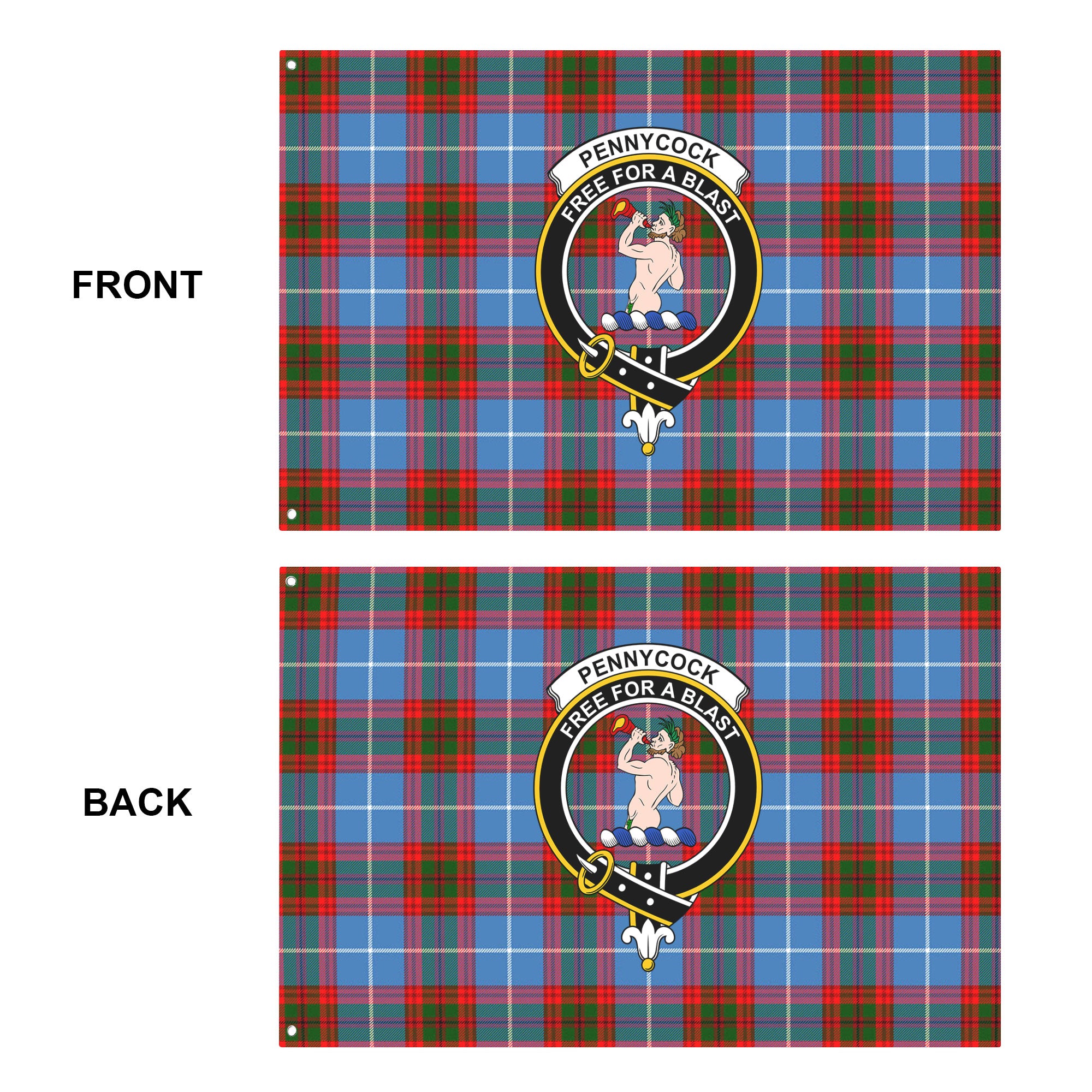 Pennycook Tartan Crest House Flag